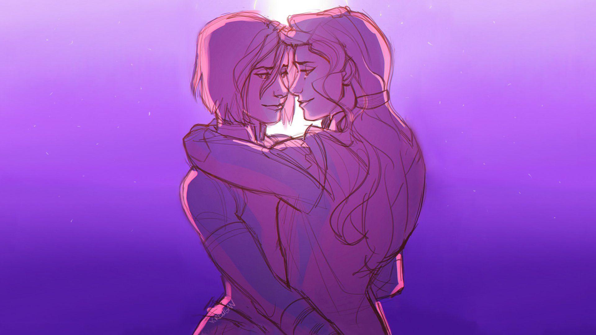 1920x1080 Korrasami Bi Pride Wallpaper An Edit Of A Fanart By Kreugan
