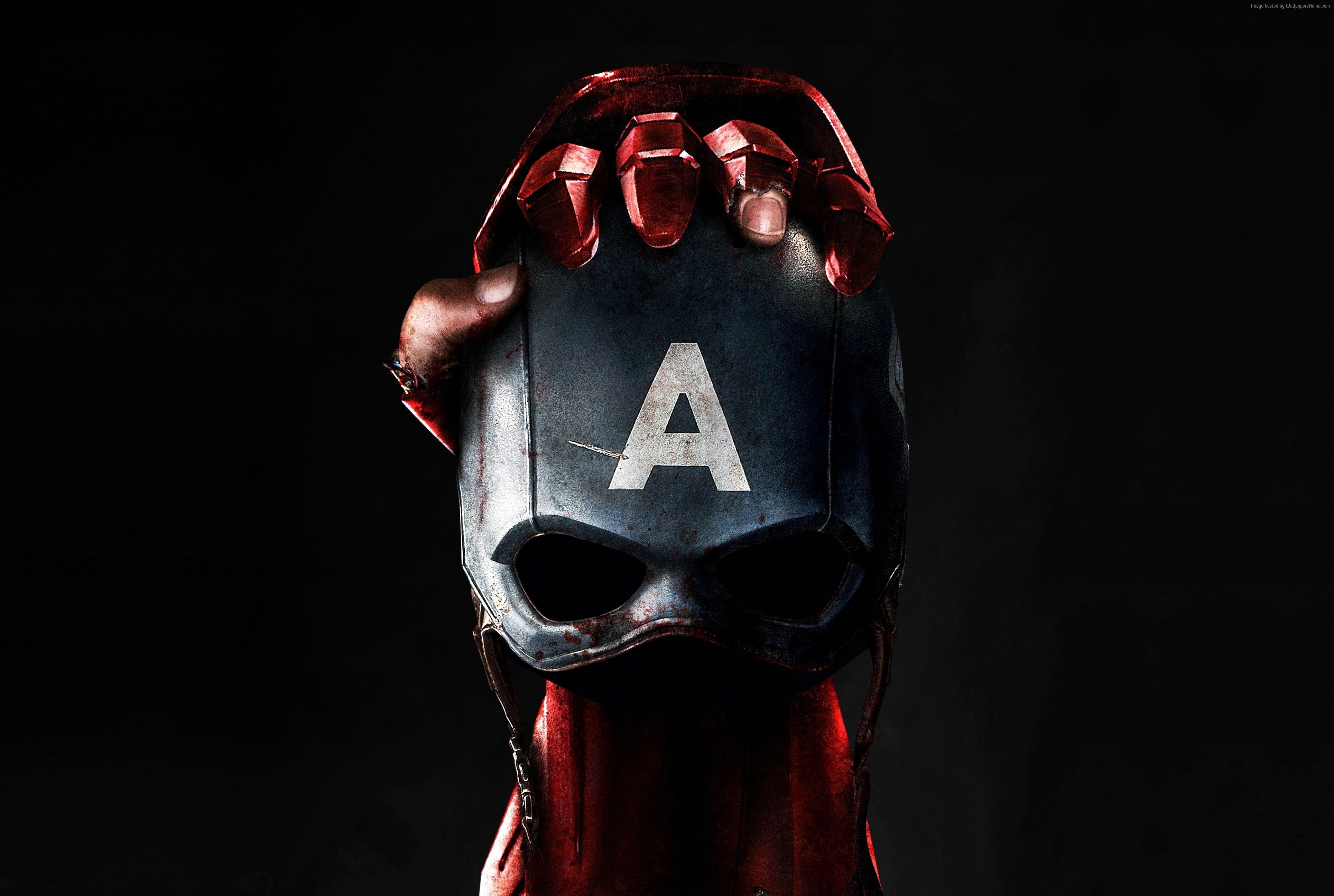 3858x2592 Iron Man holding Captain America Mask digital wallpaper HD