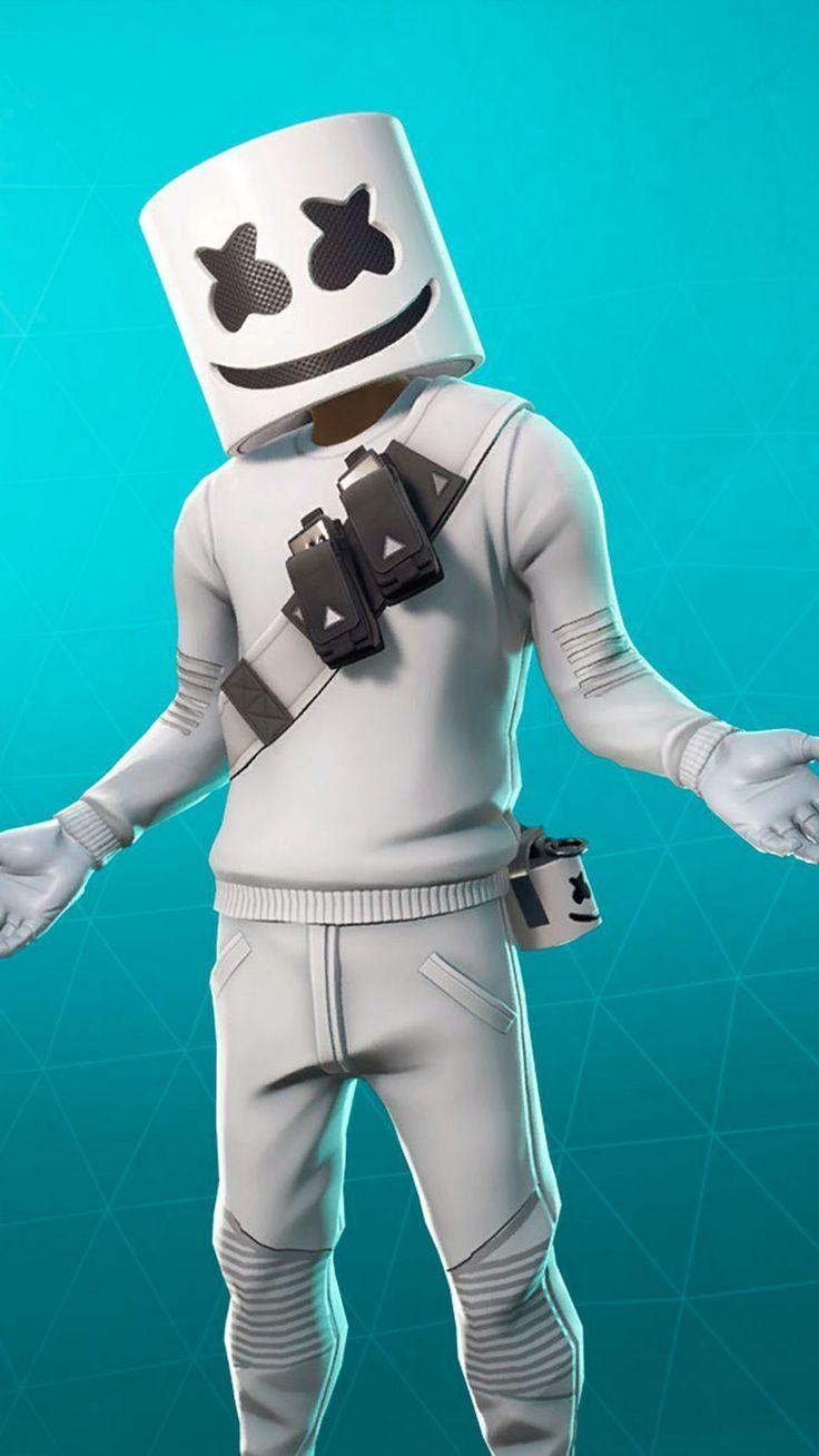736x1308 Marshmello Fortnite Skin 4K Ultra HD Mobile Wallpaper