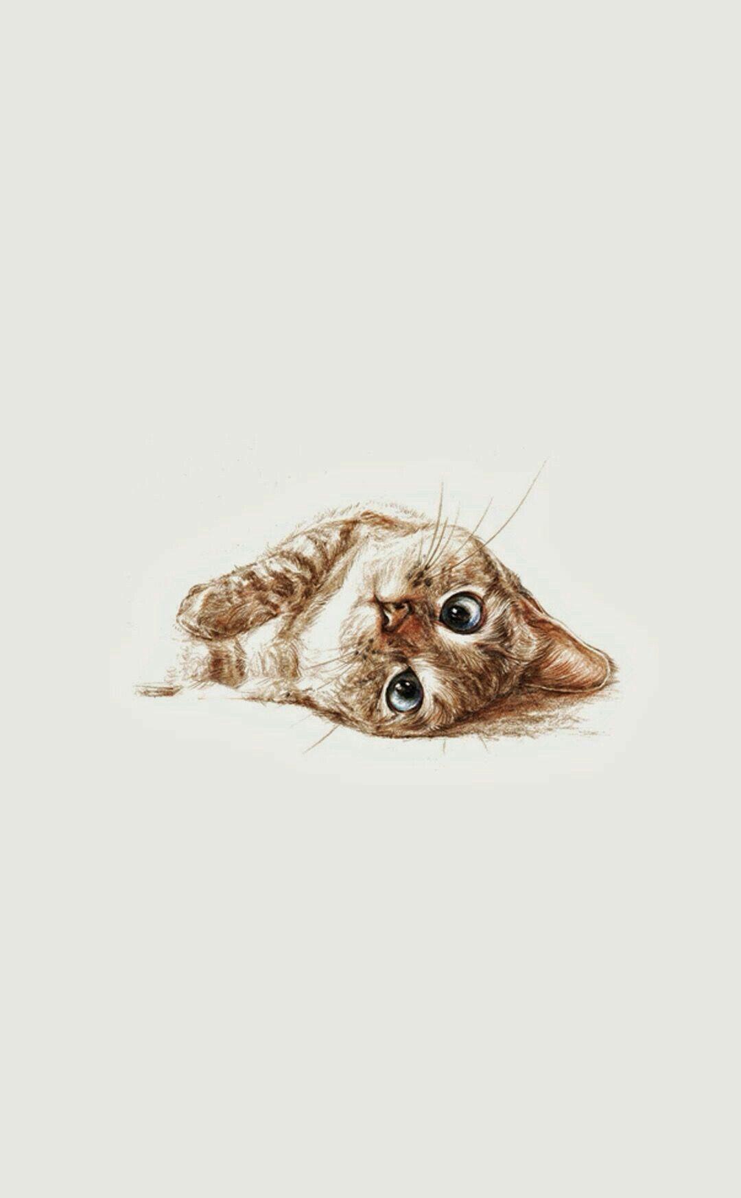 1080x1746 Cat Drawings Wallpaper
