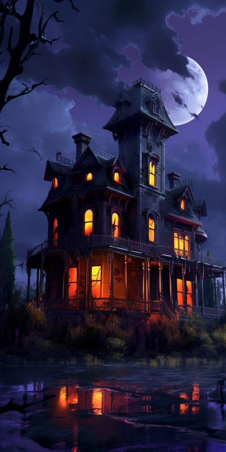 736x1472 Haunted Mansion at Dusk IV: Horror
