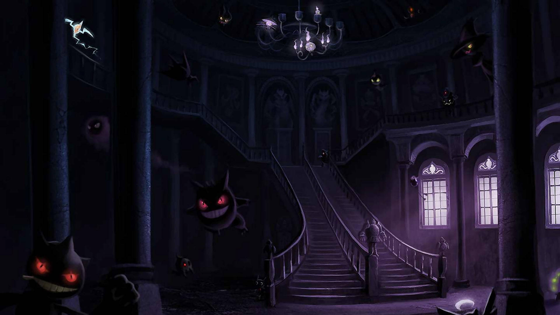 1920x1080 spooky dark mansion Wallpaper