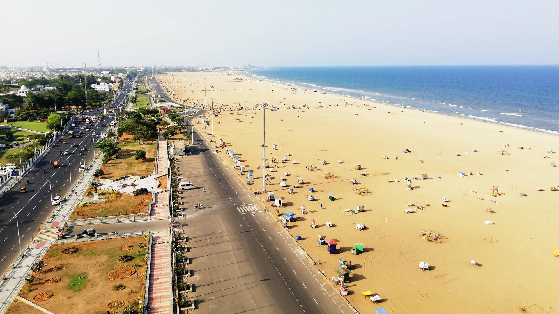 1920x1080 Download free Chennai Marina Beach