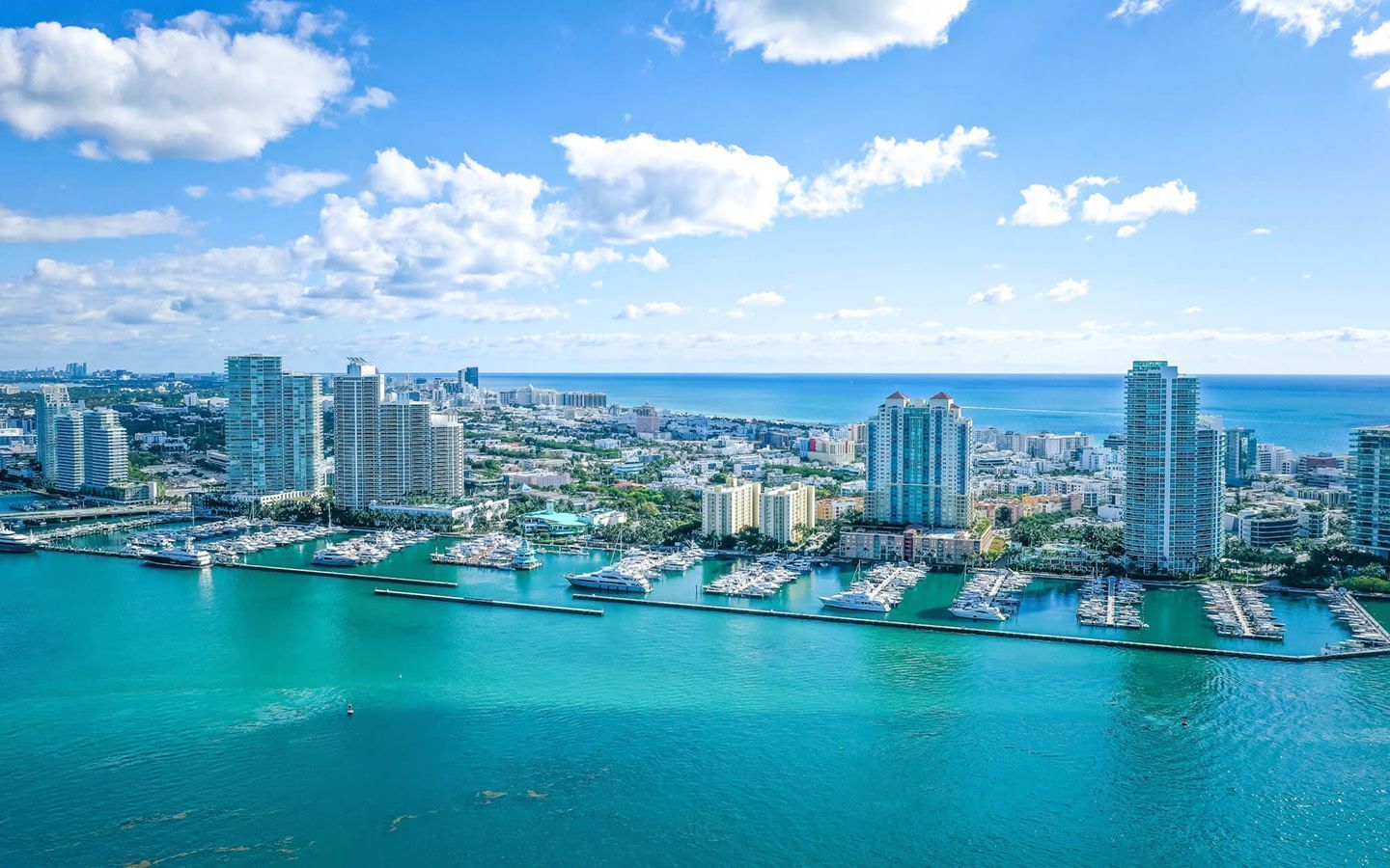 1440x900 Miami Beach Marina. Miami & Miami Beach