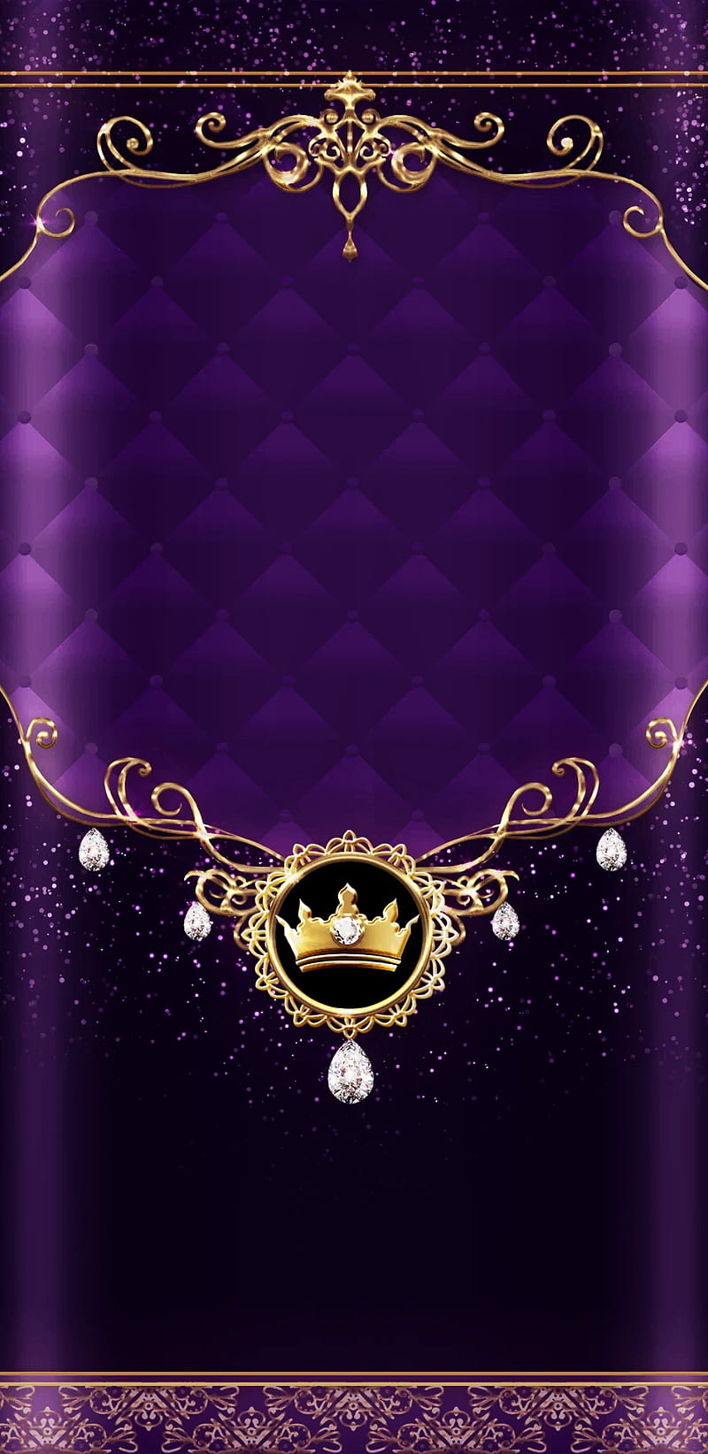 800x1644 HD purple crown wallpaper