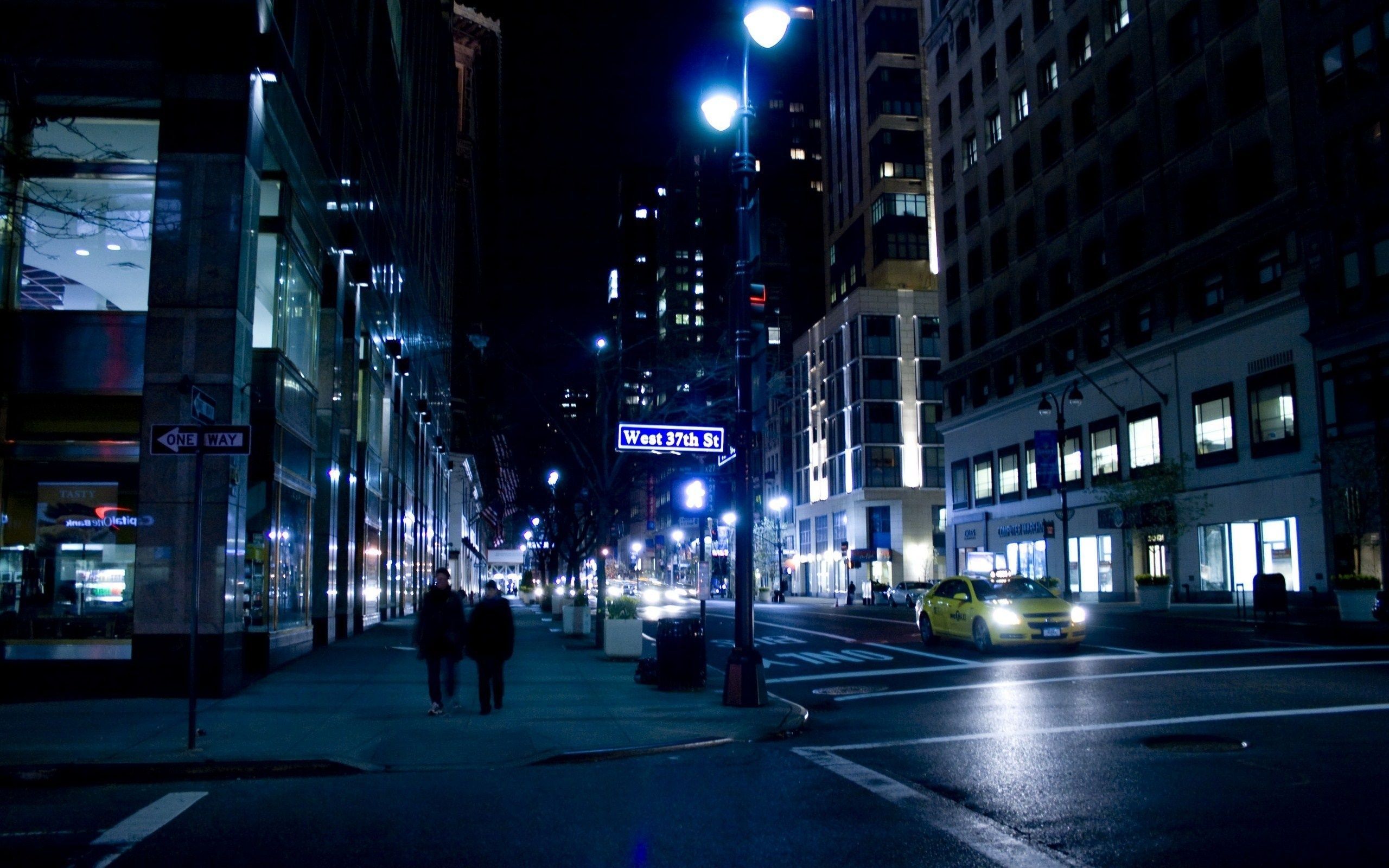 2560x1600 cities, New York City, night, street
