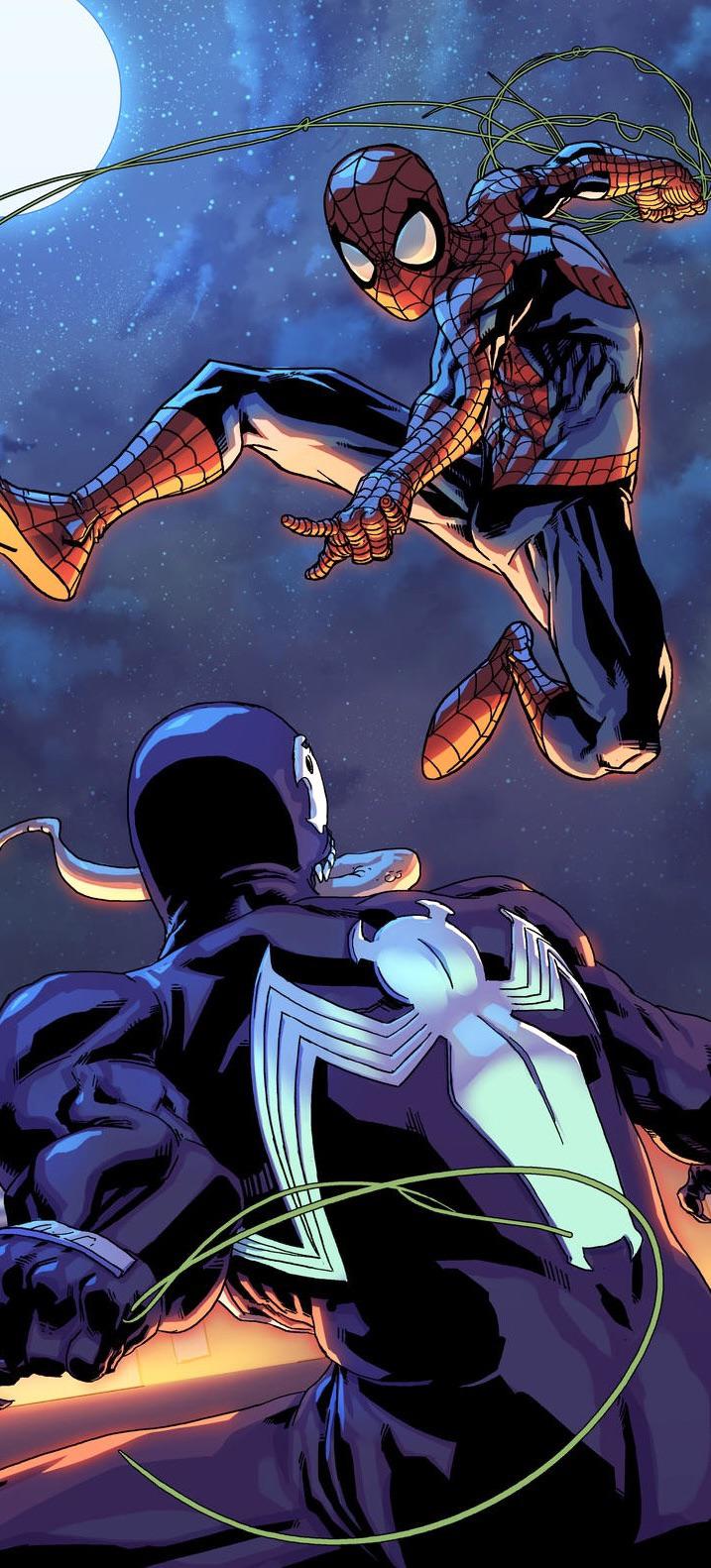717x1582 Comic Spider Man And Venom Wallpaper 717x1582