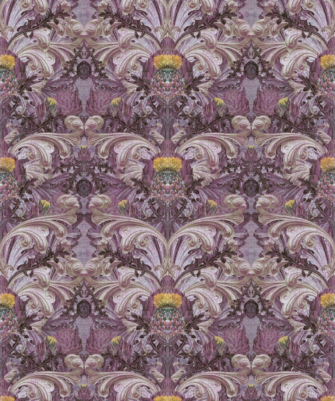 1100x1318 Thistle Floral Wallpaper • Baroque