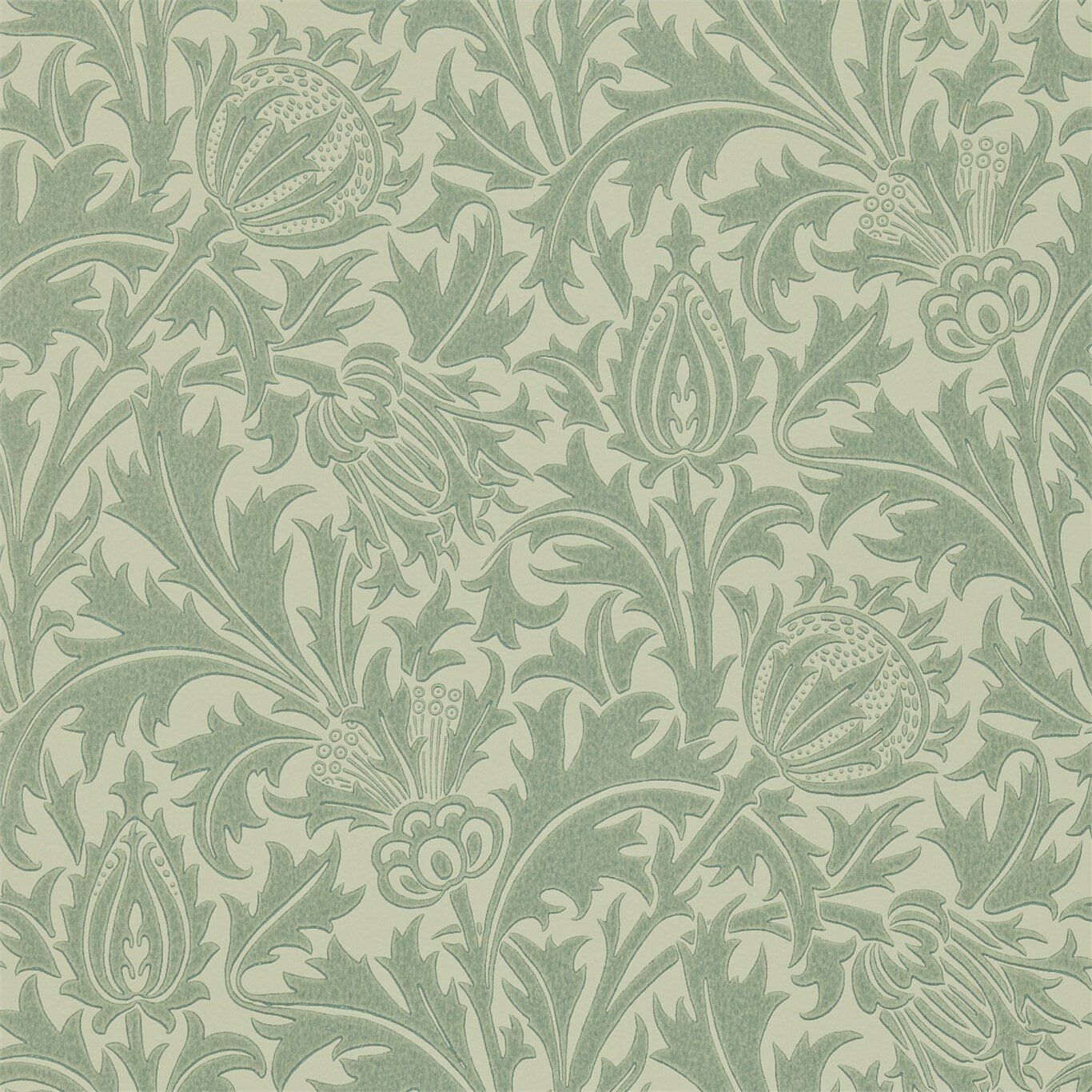 1366x1366 Morris & Co. Thistle Wallpaper
