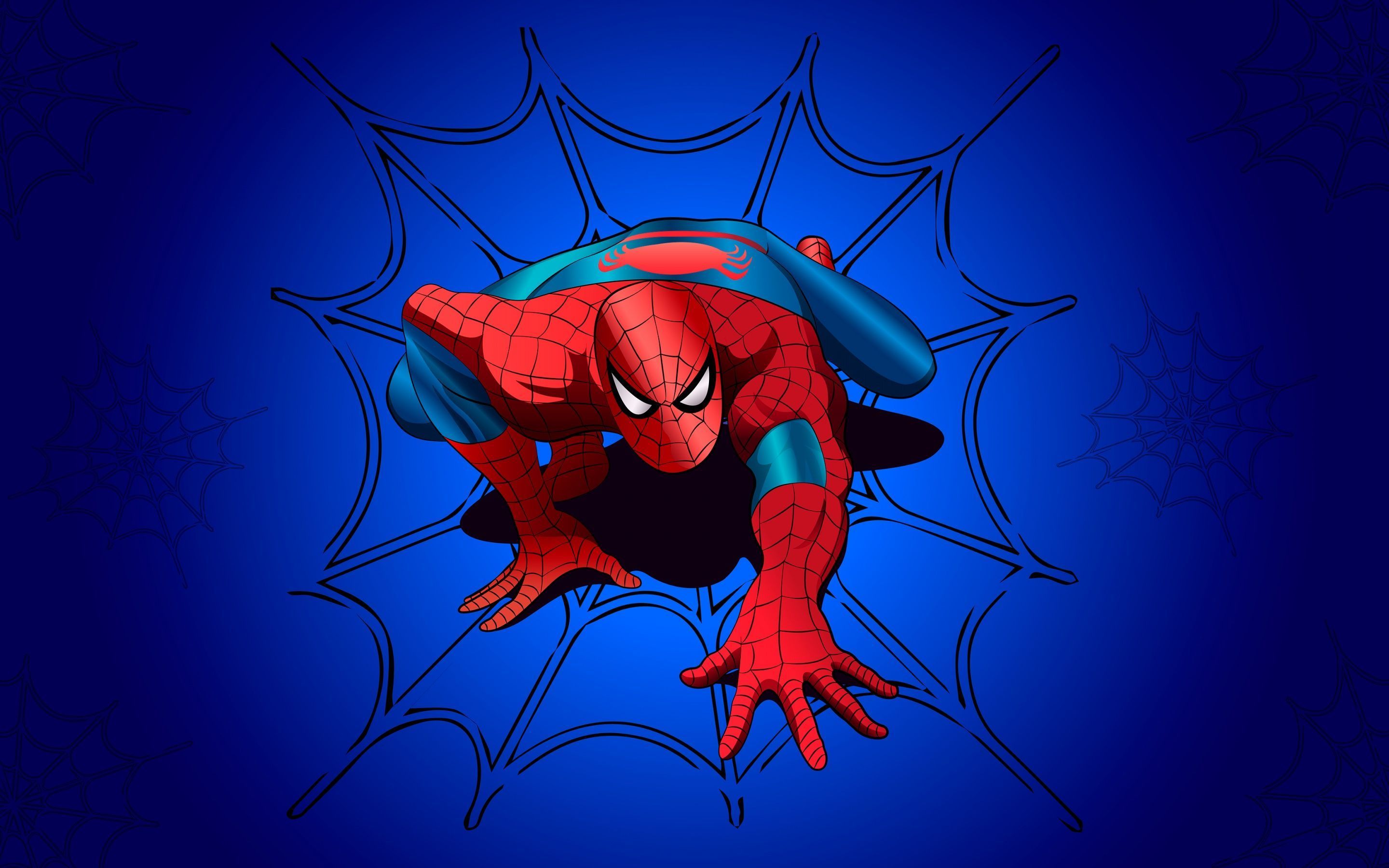 2880x1800 Spider Man Wallpaper 4K, Blue Background