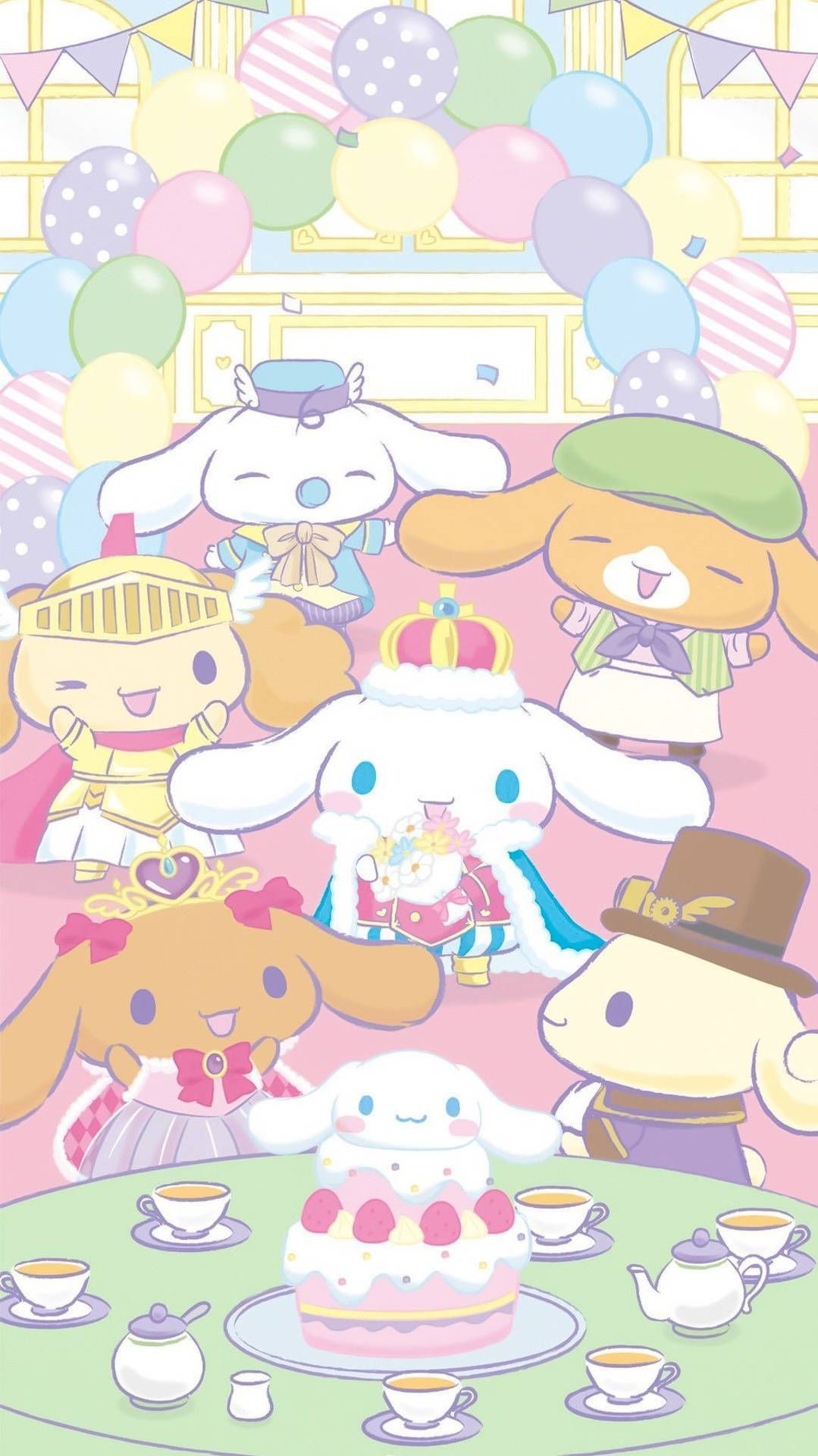 1079x1920 Download free Cinnamoroll Royal Party