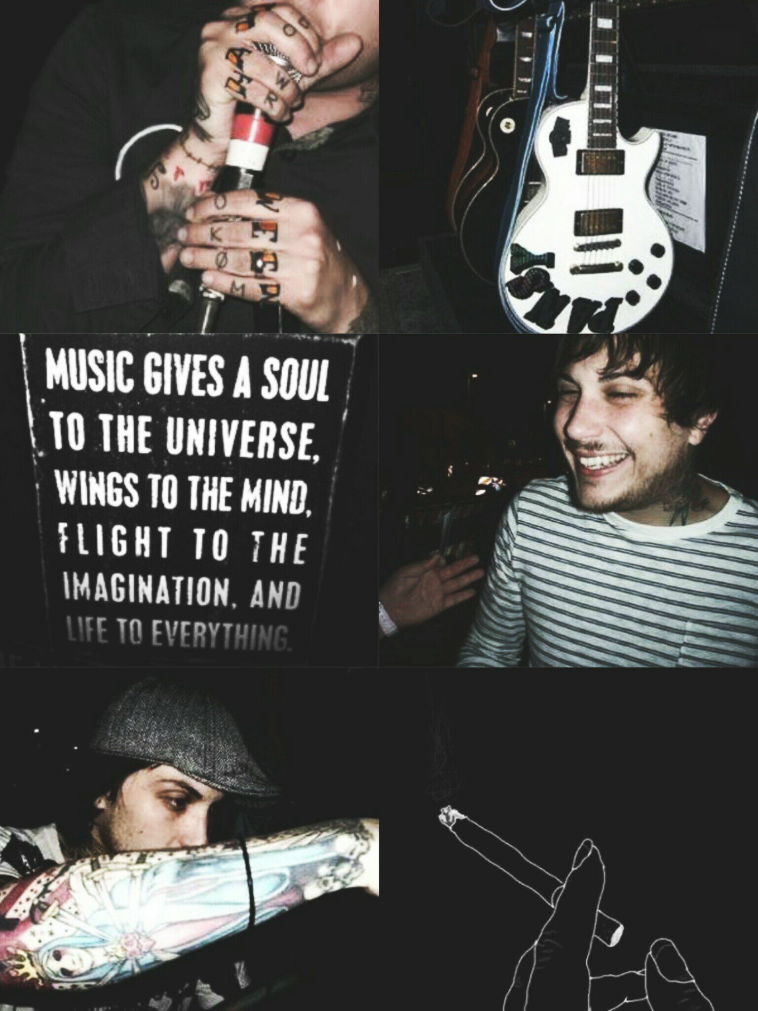 1536x2048 frank iero + black aesthetic happy