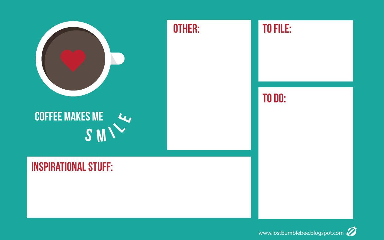 1281x801 LostBumblebee 2013 Desktop Organizer COFFEE MAKES ME SMILE