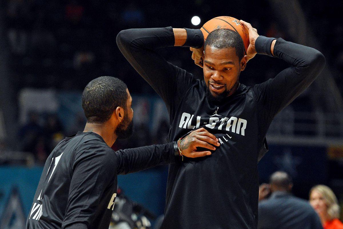 1200x800 KEVIN DURANT, KYRIE IRVING, DEANDRE JORDAN SIGNING WITH NETS