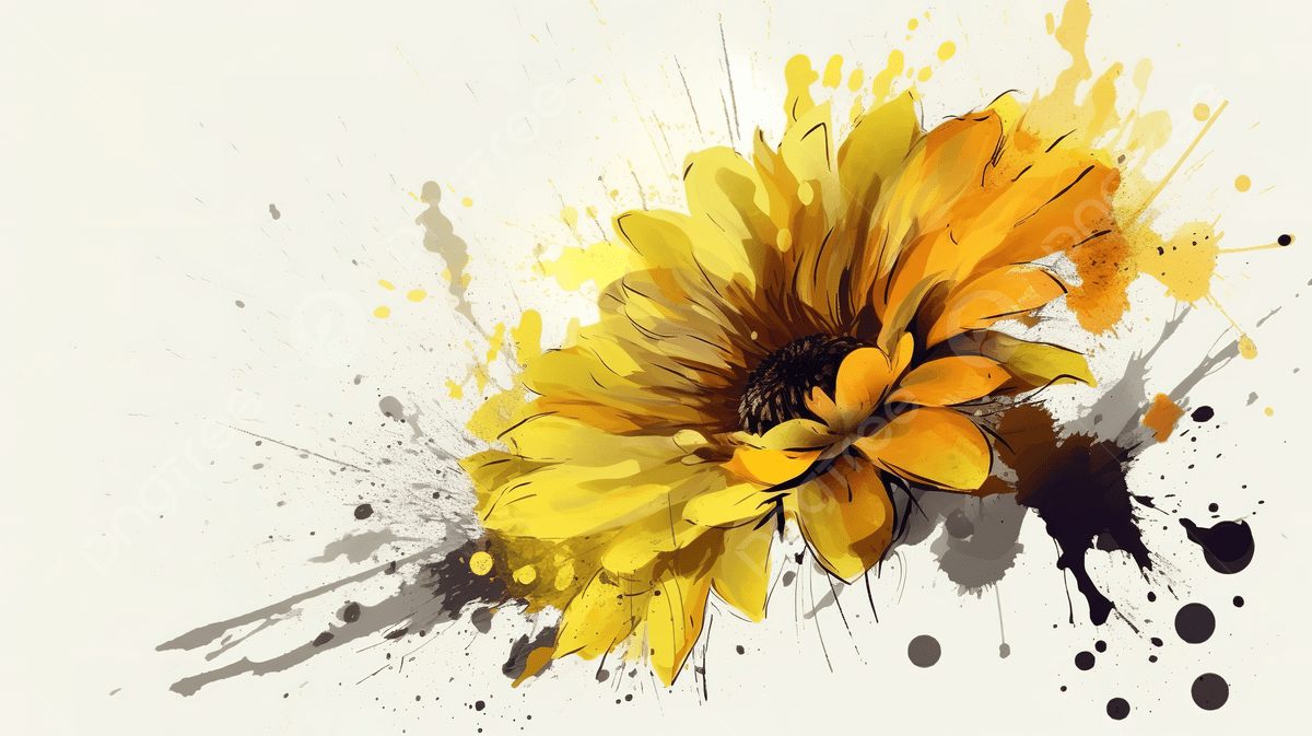 1200x673 Sunflower Watercolor Painting