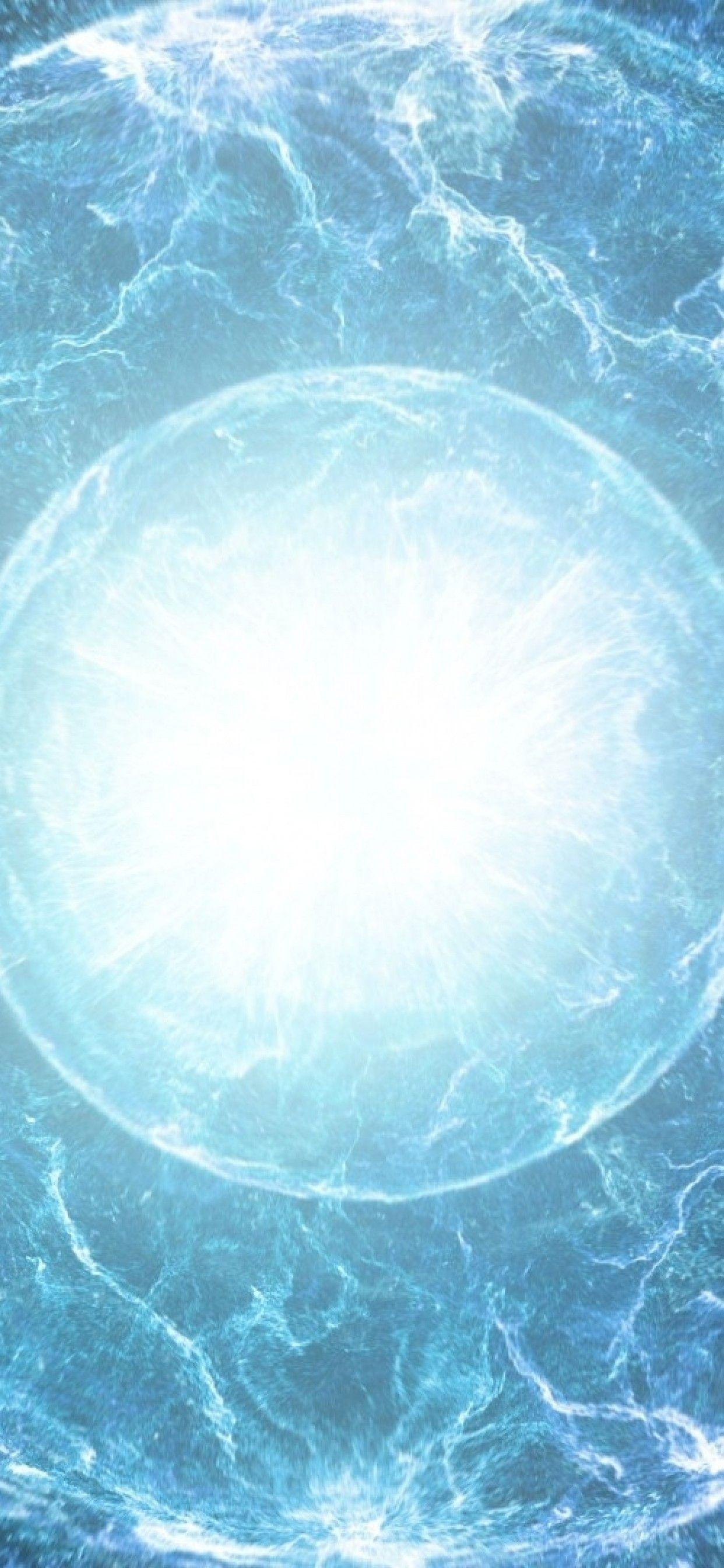 1242x2688 Download 1242x2688 Blue Light, Energy, Ball Wallpaper