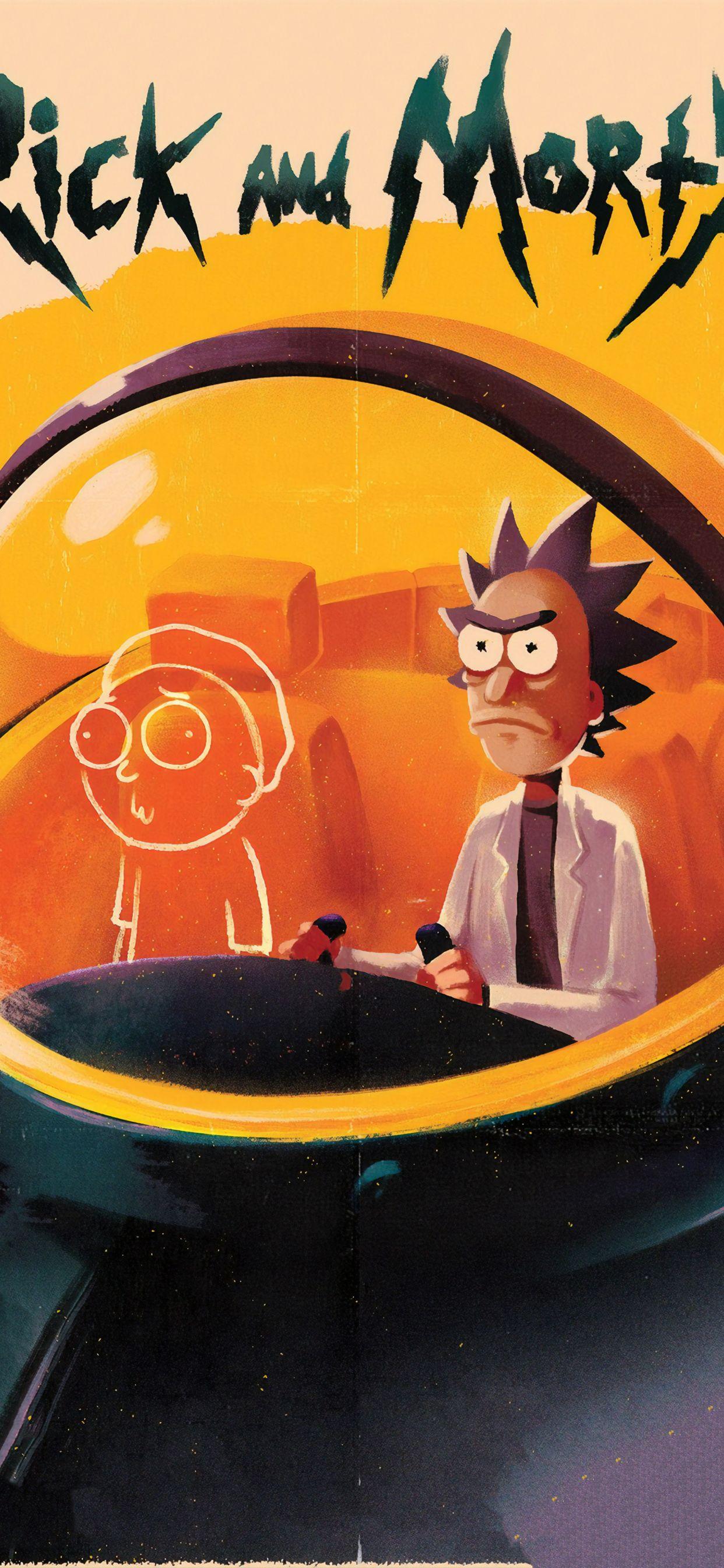 1242x2688 Rick And Morty Cartoon Art 4k iPhone XS MAX HD 4k