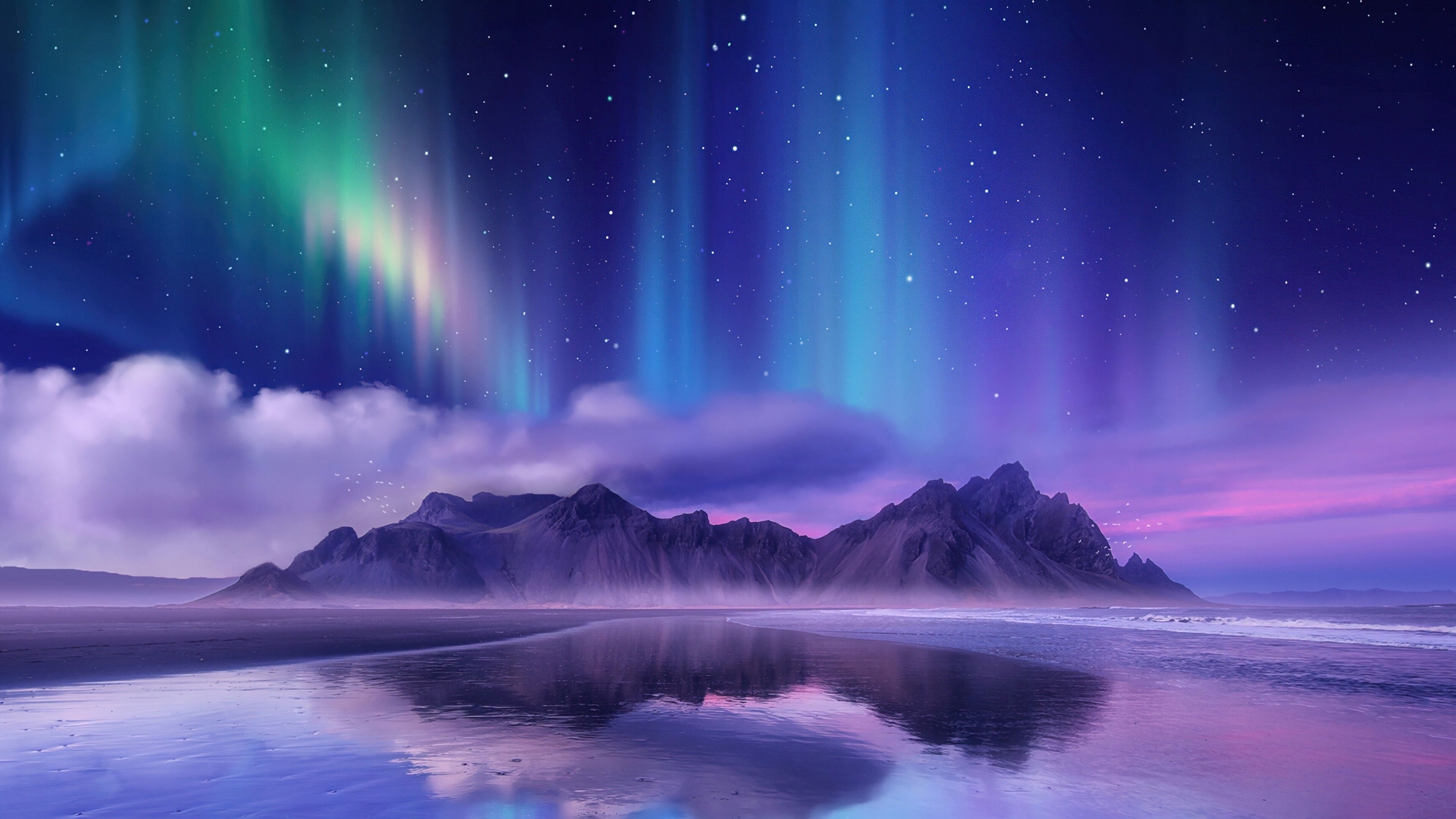 3840x2160 Aurora Borealis Wallpaper
