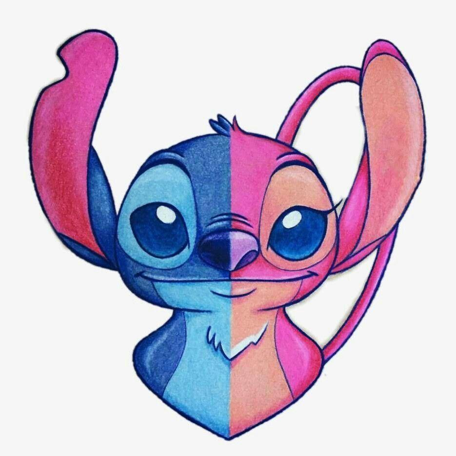 Download Smiling Stitch And Angel Couple Wallpaper  Wallpaperscom