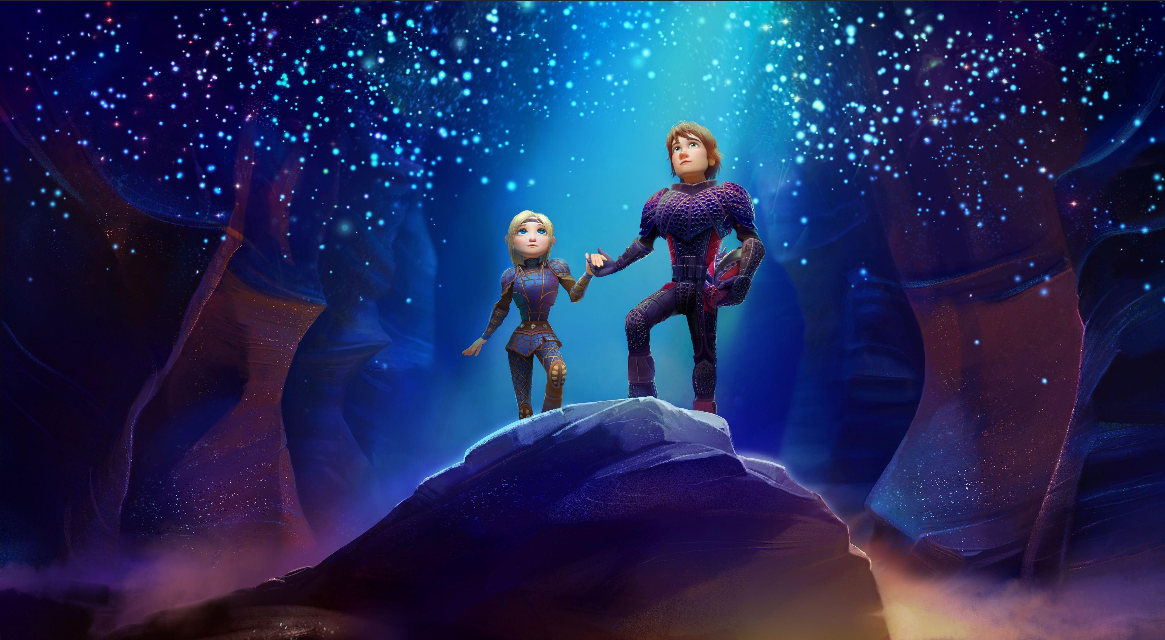 4025x2212 Hiccup and Astrid 4k Artwork by Artmaryn Wallpaper and Free