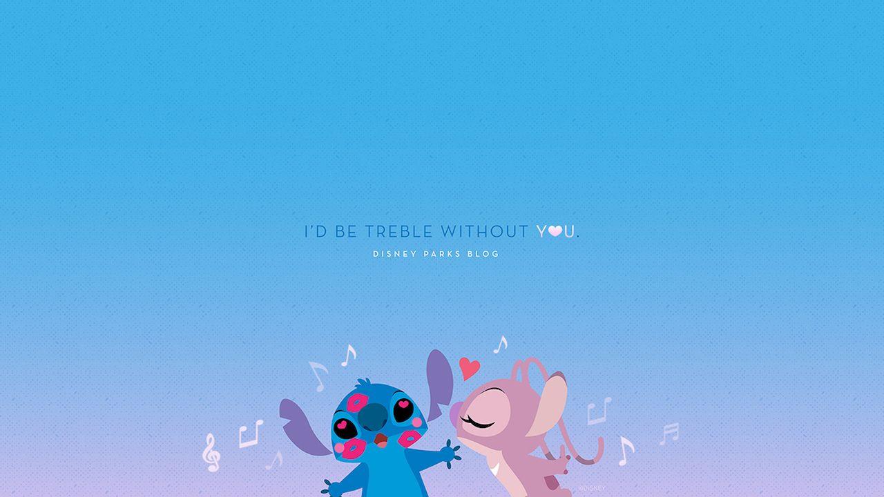 Love Wallpaper Love Stitch And Angel - Love Stitch And Angel Coloring