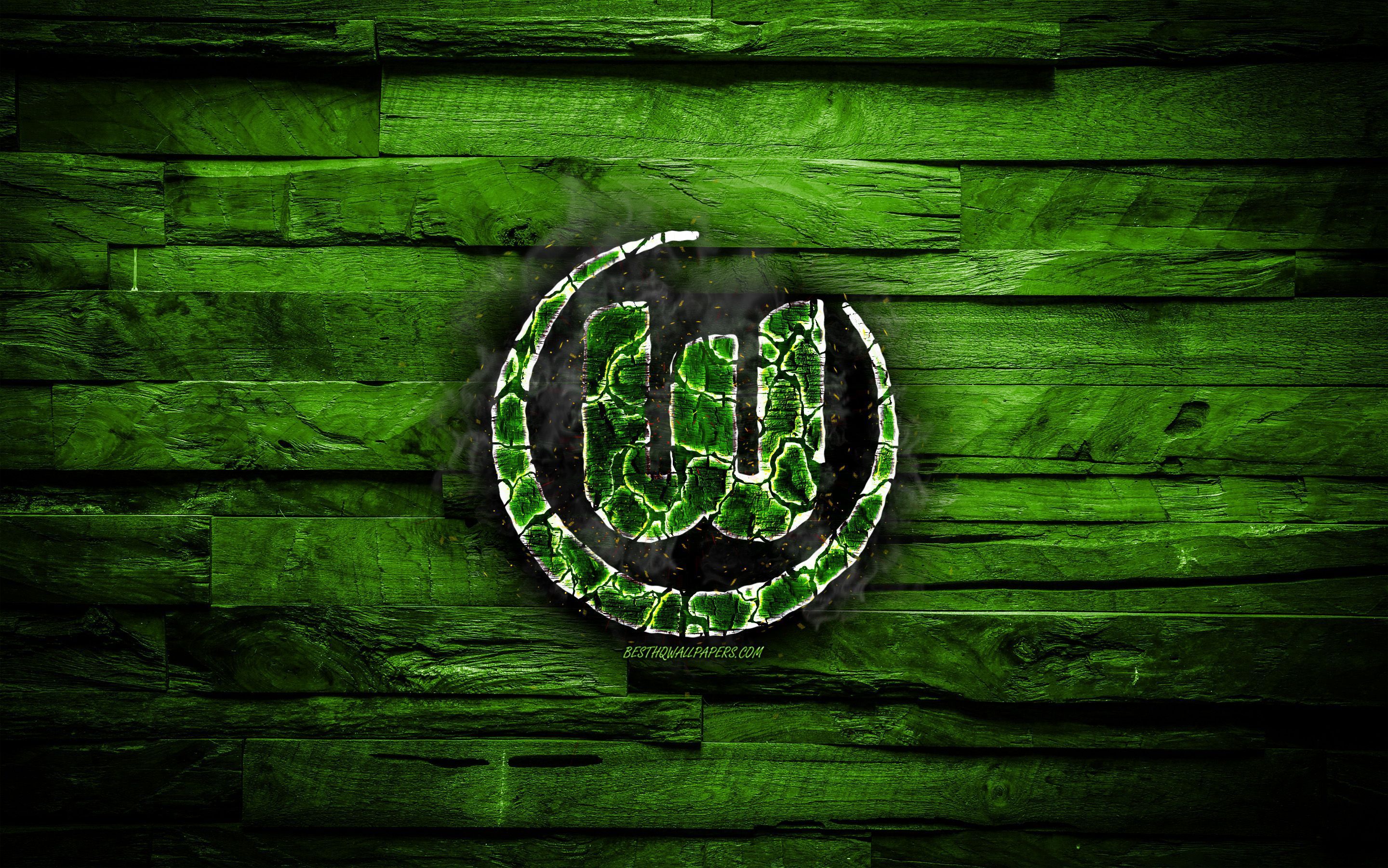 2880x1800 Download wallpaper Wolfsburg FC, fiery
