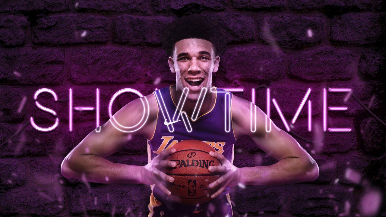1280x720 Wallpaper Showtime, Basketball, NBA, Lonzo Ball, HD, Sports