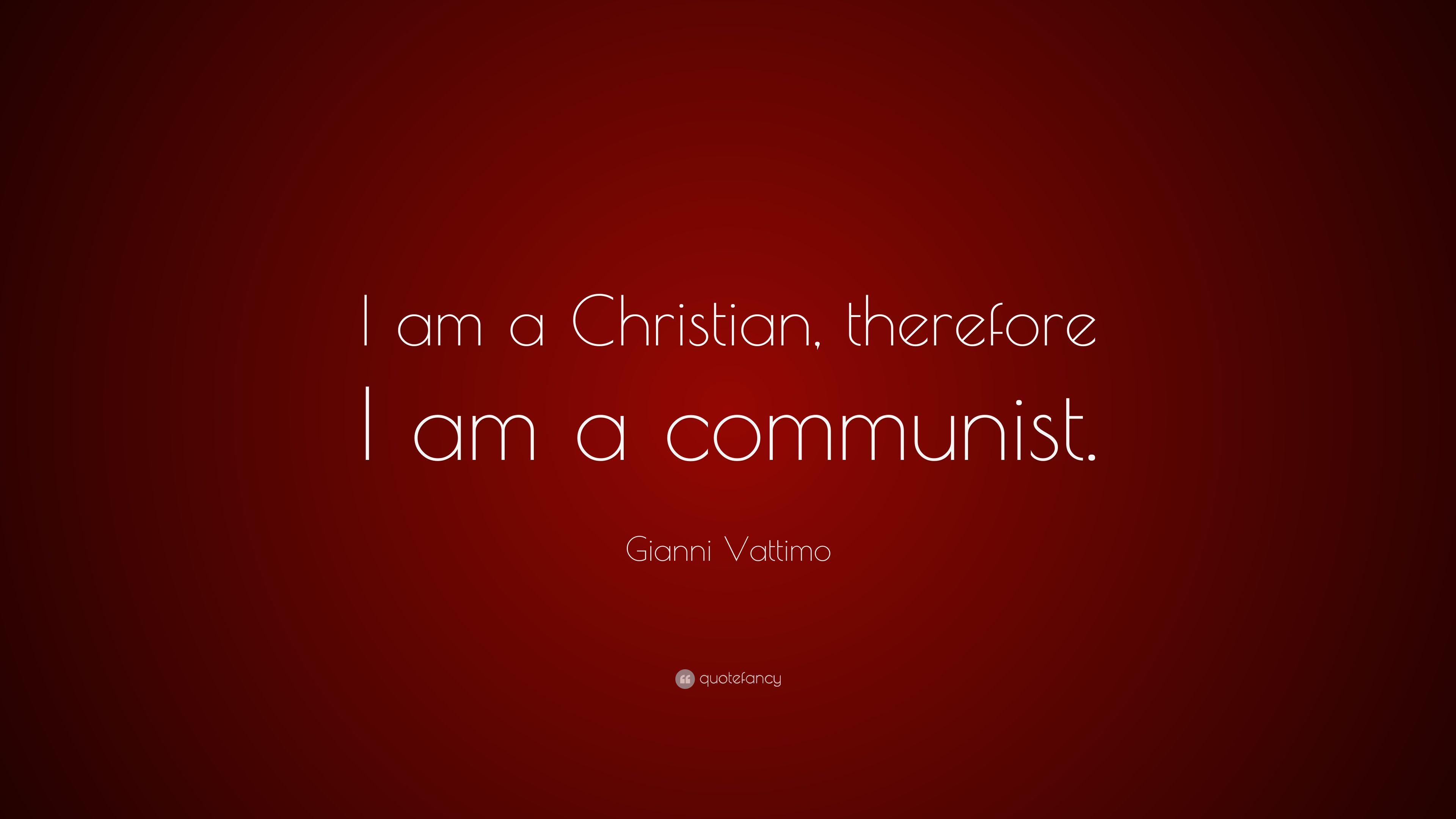 3840x2160 Gianni Vattimo Quote: “I am a Christian, therefore I am a
