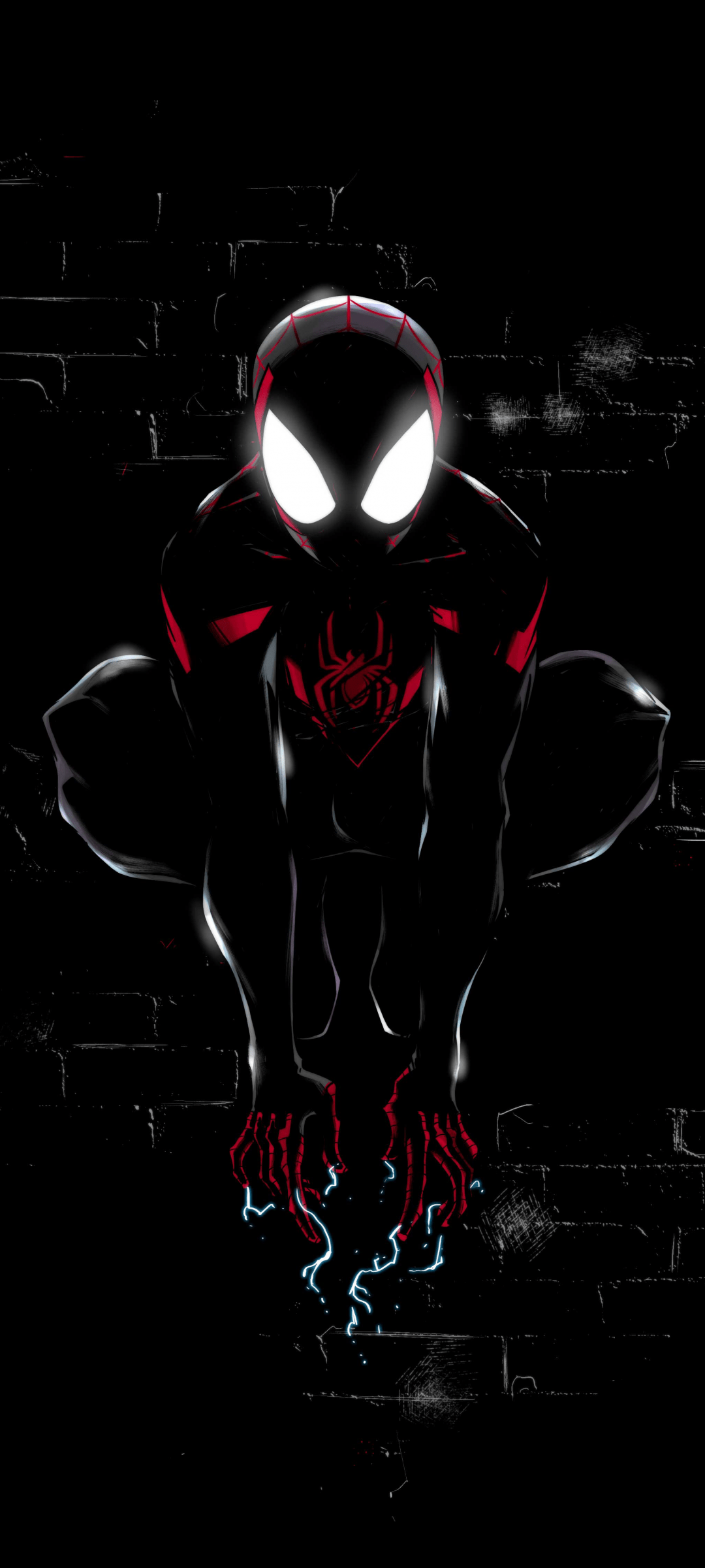 1080x2400 Miles Morales Wallpaper 4K, Spider Man, Dark
