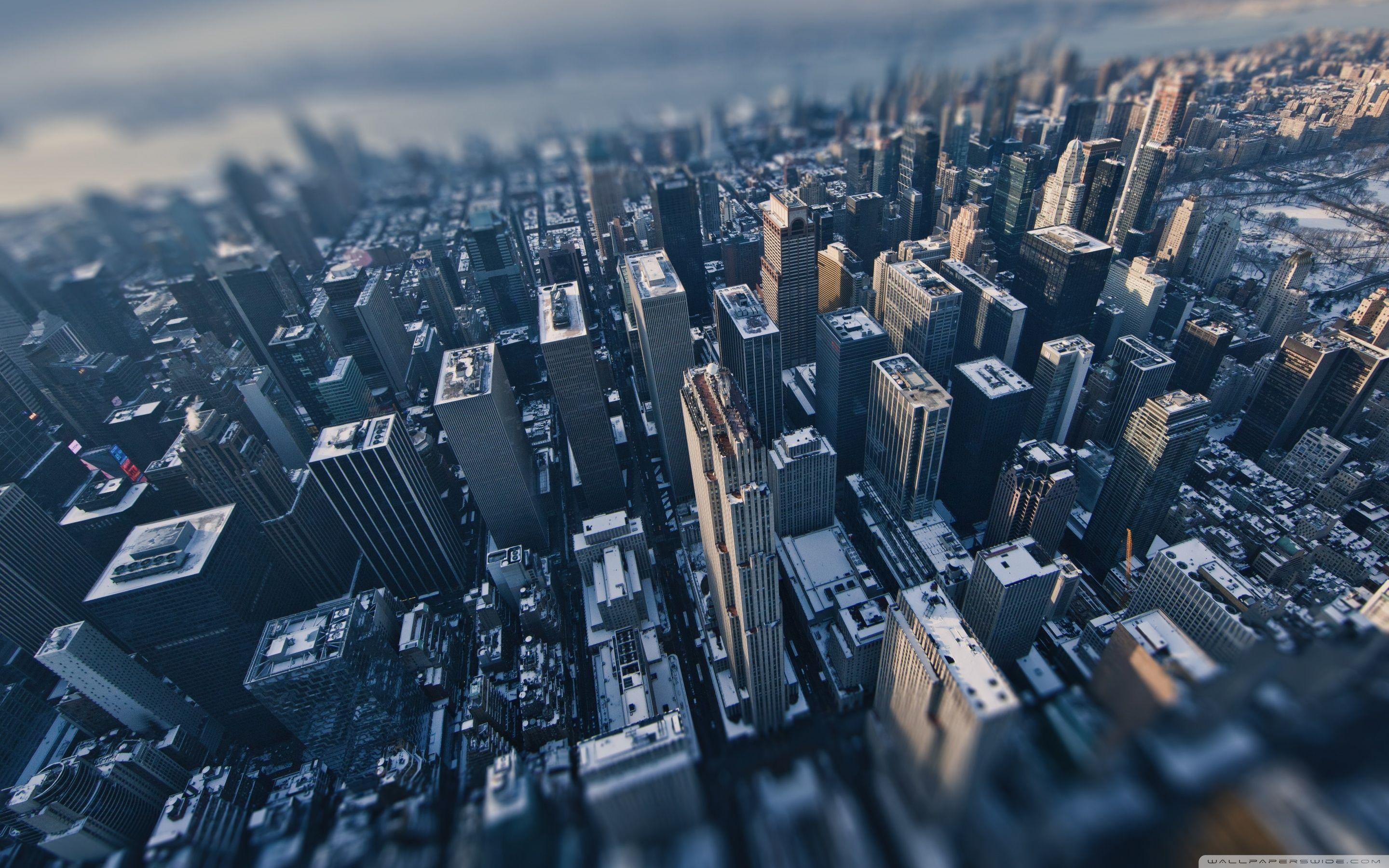 2880x1800 Aerial View Of New York City Tilt Shift Photography ❤ 4K HD Desktop