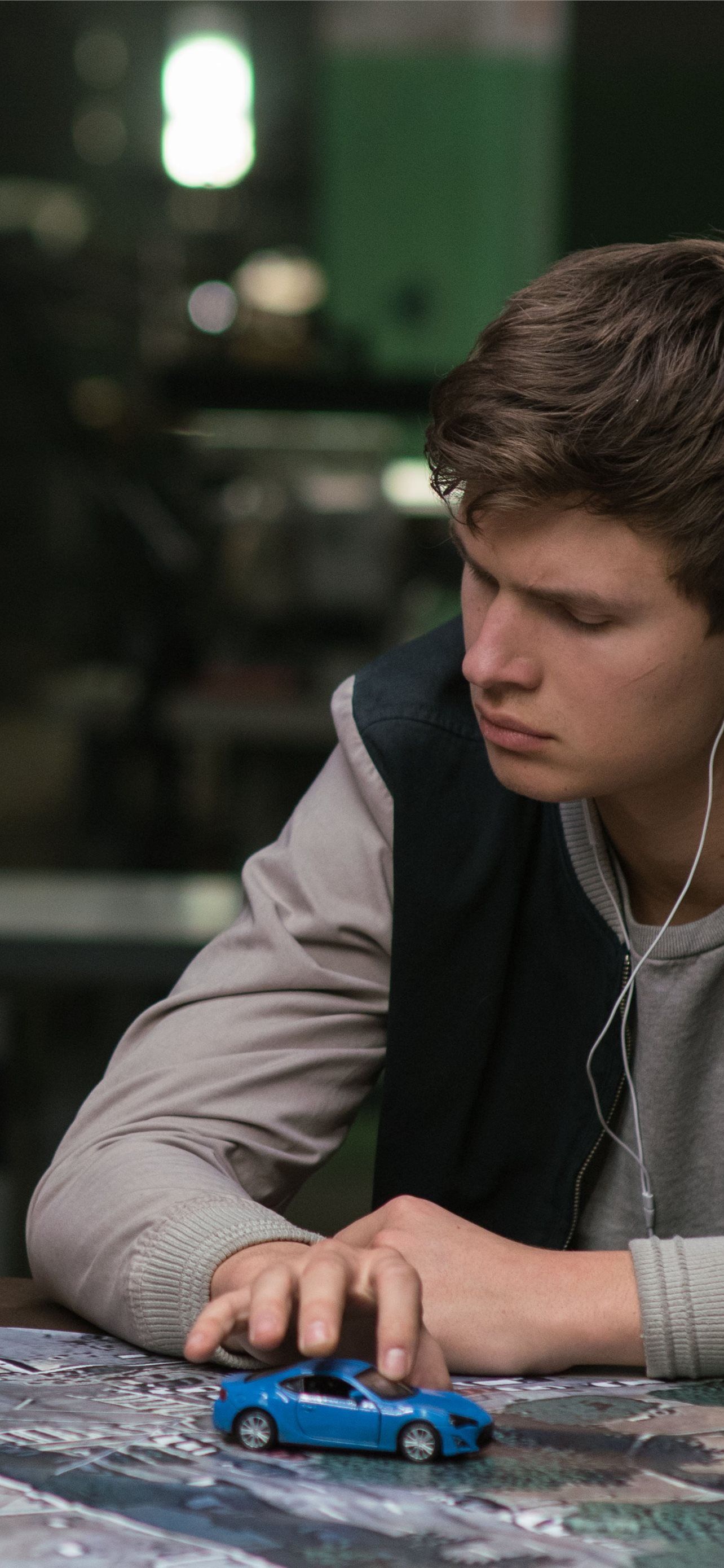1284x2778 Baby Driver Edgar Wright Ansel Elgort