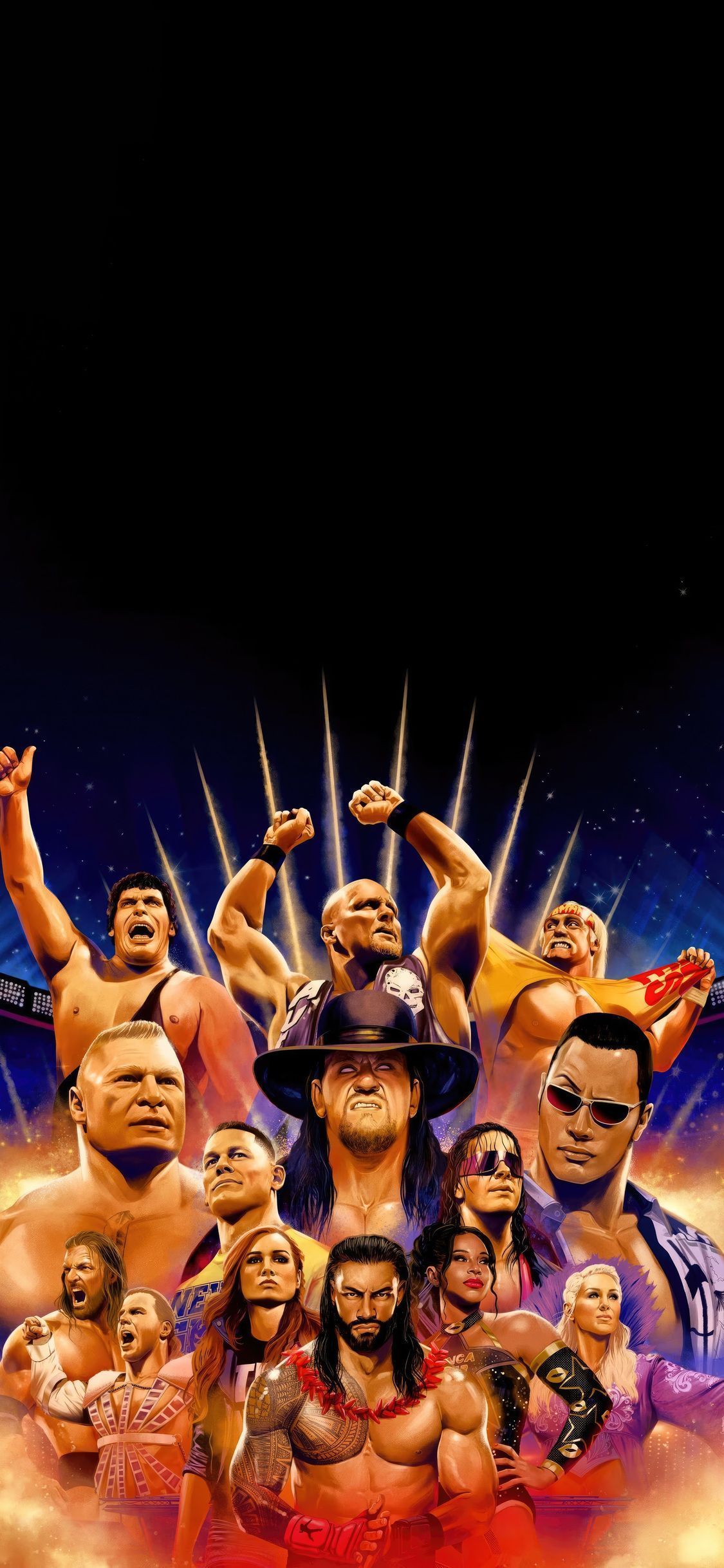 1125x2436 Wwe 2k24 Forty Years Of Wrestlemania iPhone XS, iPhone iPhone X , HD 4k Wallpaper, Image, Background, Photos and Picture
