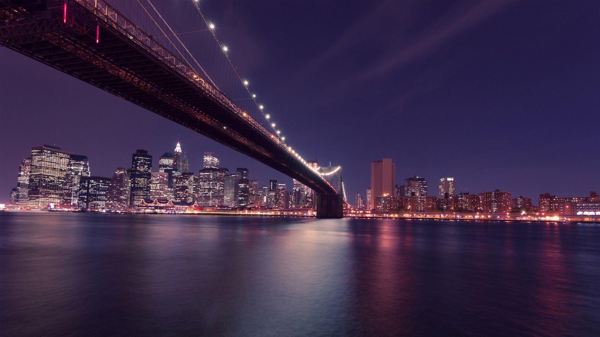 1920x1080 New York Brooklyn Bridge Wallpaper