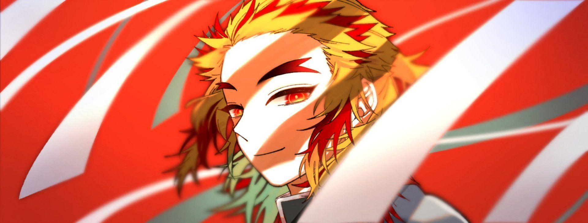 1920x730 Anime Demon Slayer: Kimetsu no Yaiba Rengoku Kyoujurou Wallpaper. Anime, Demon, Slayer