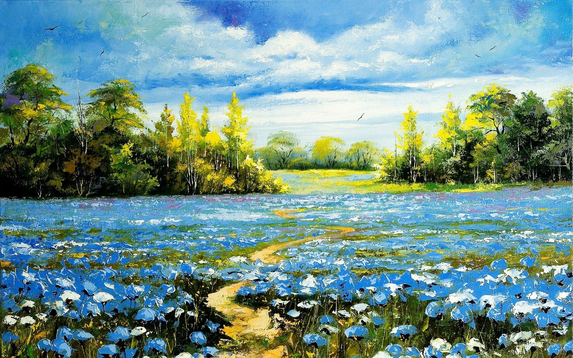 1920x1200 oil painting wallpaper