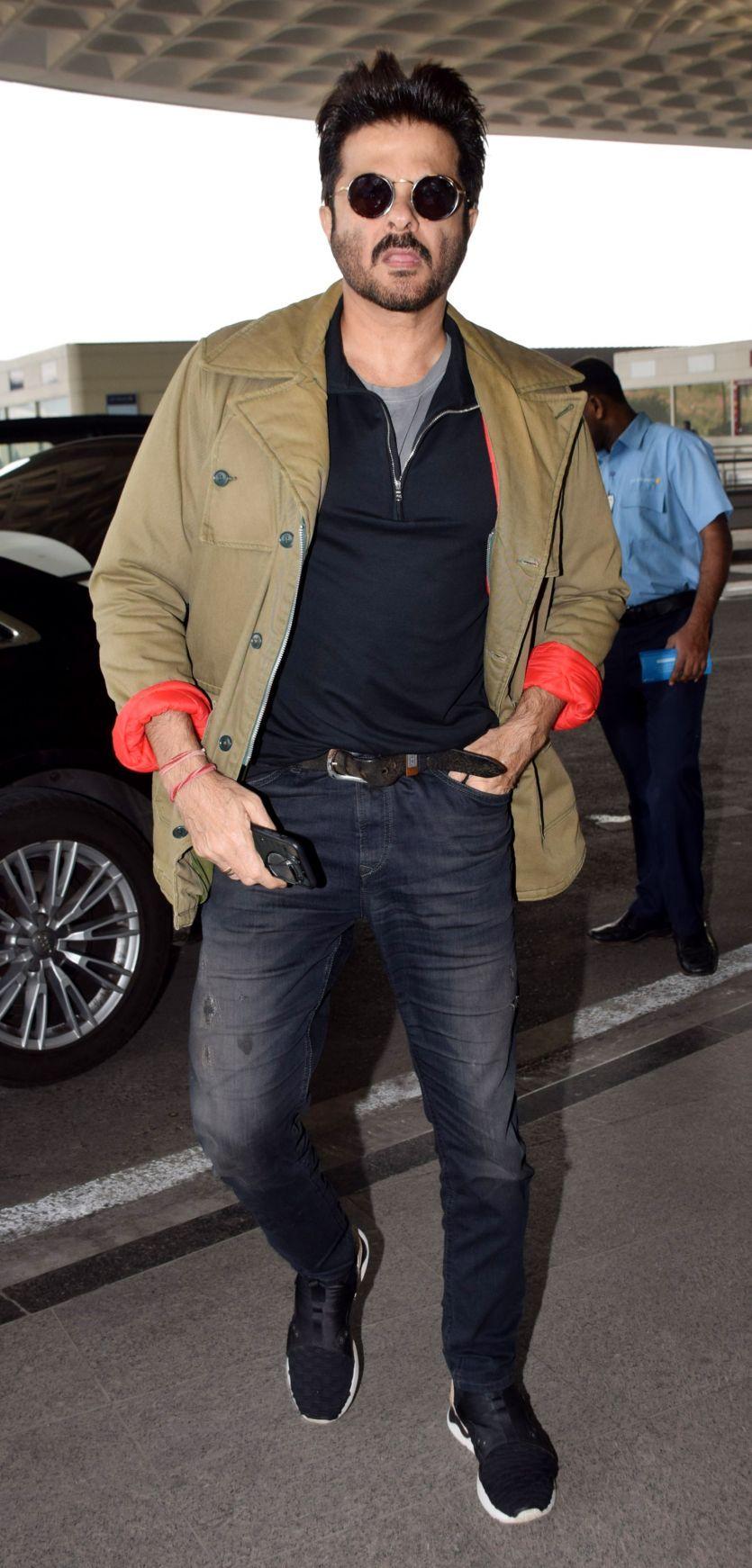 835x1742 Airport Look: Anil Kapoor's casual styling makes a fashion
