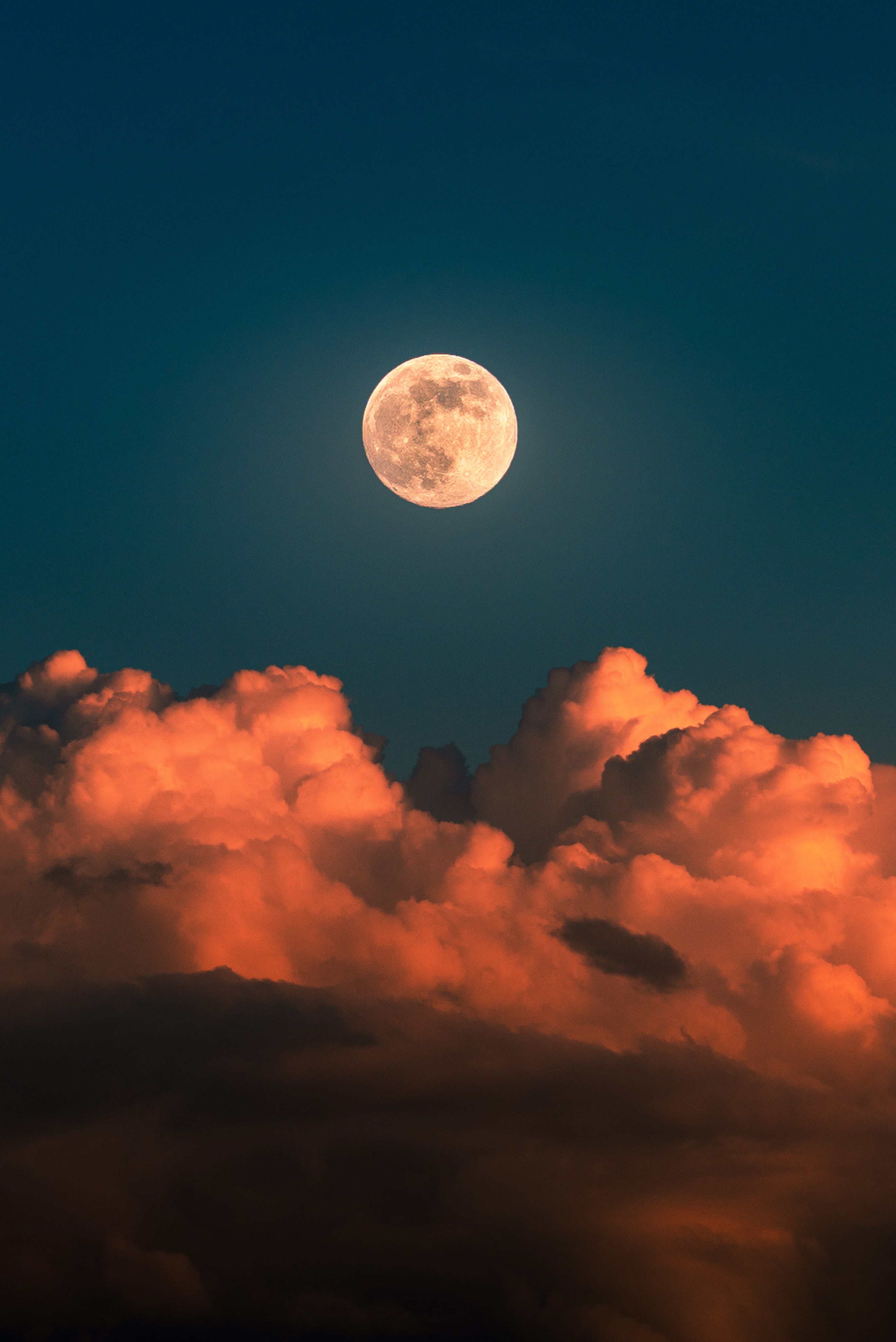 2736x4096 Phone wallpaper: Moon, Clouds, Full Moon, Nature, Sky 138900
