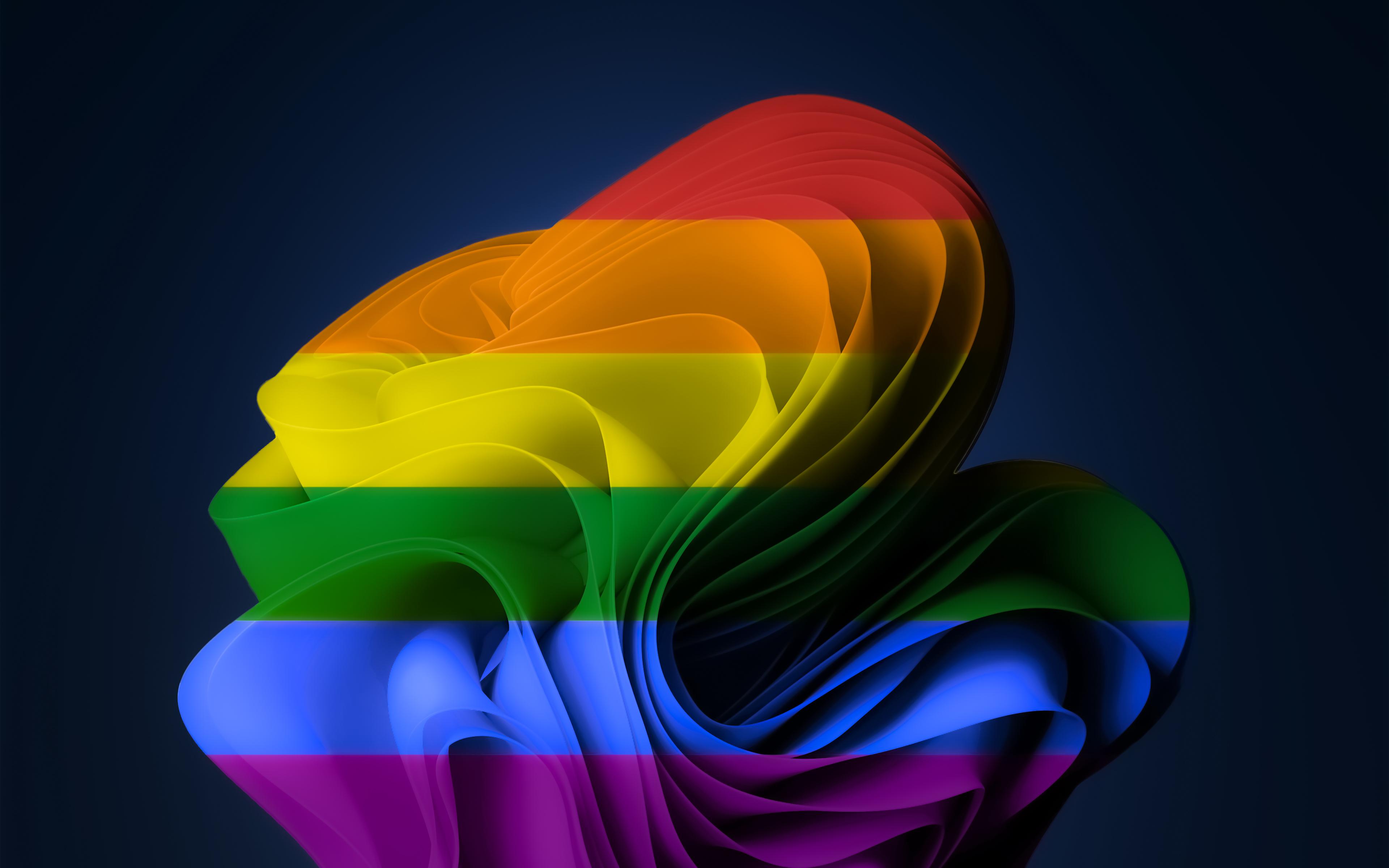 3840x2400 Tried creating a pride wallpaper for new Windows 11