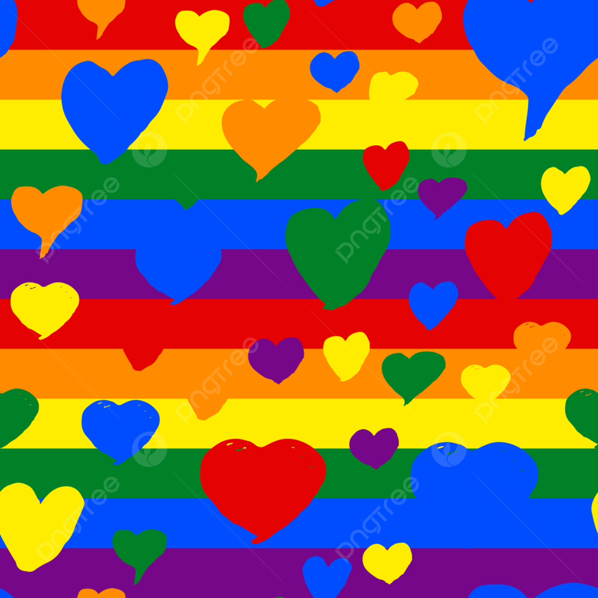 1200x1200 Gay Pride Rainbow Colored Pattern With Hearts For Valentines Day Background, Wallpaper, Art, Heart Background Image And Wallpaper for Free Download