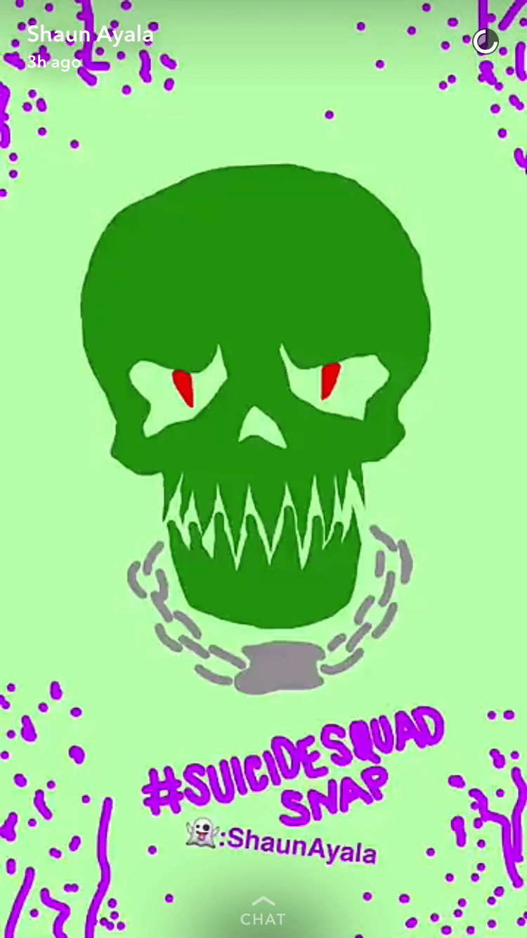 750x1334 Snapchat: Suicide Squad Snap Art Mobile Wallpaper
