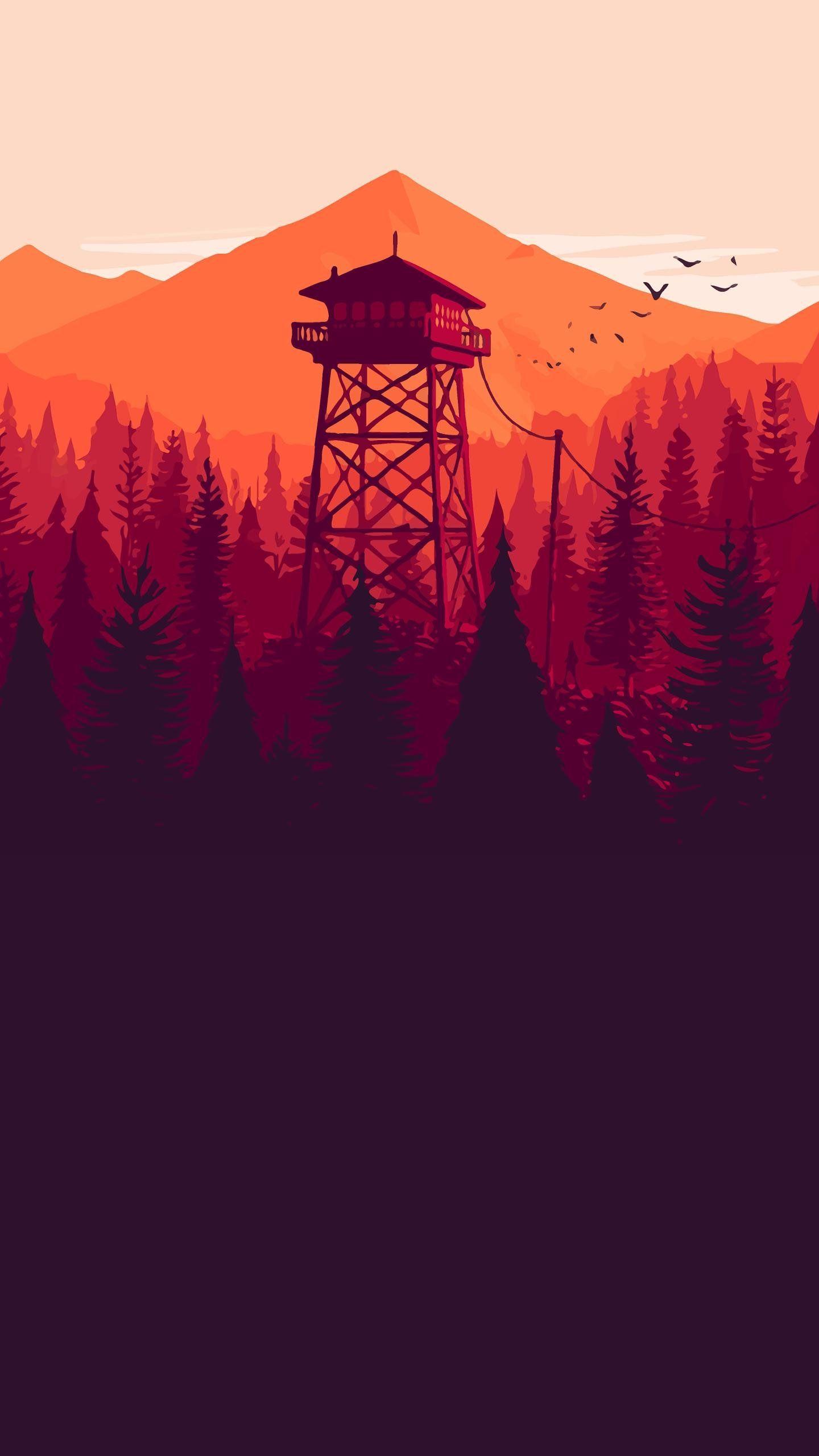 1440x2560 Firewatch Mobile Wallpaper (1440p 16:9). Smart Phone
