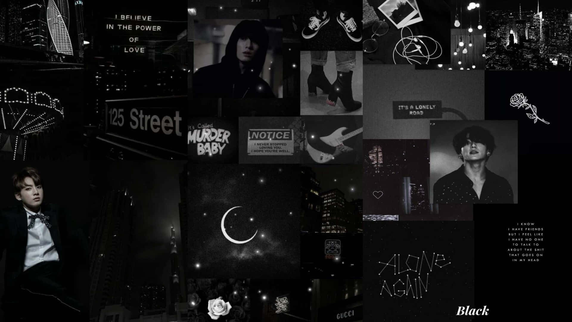 1920x1080 Download Korean Idols Collage Black