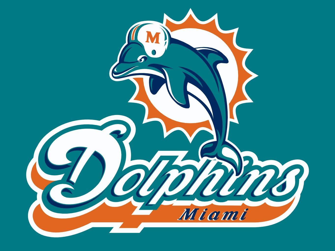 1365x1024 HD Widescreen Background, Miami Dolphins Logo