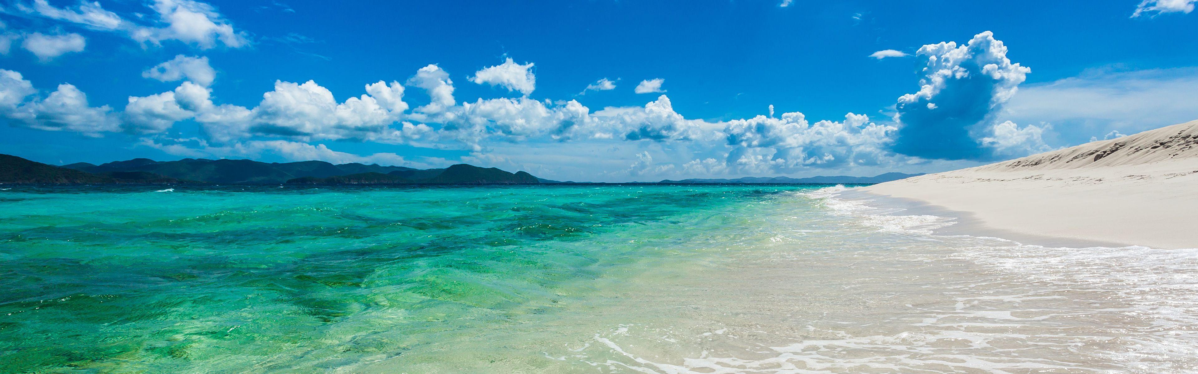3840x1200 Tropical Dual Monitor Wallpaper