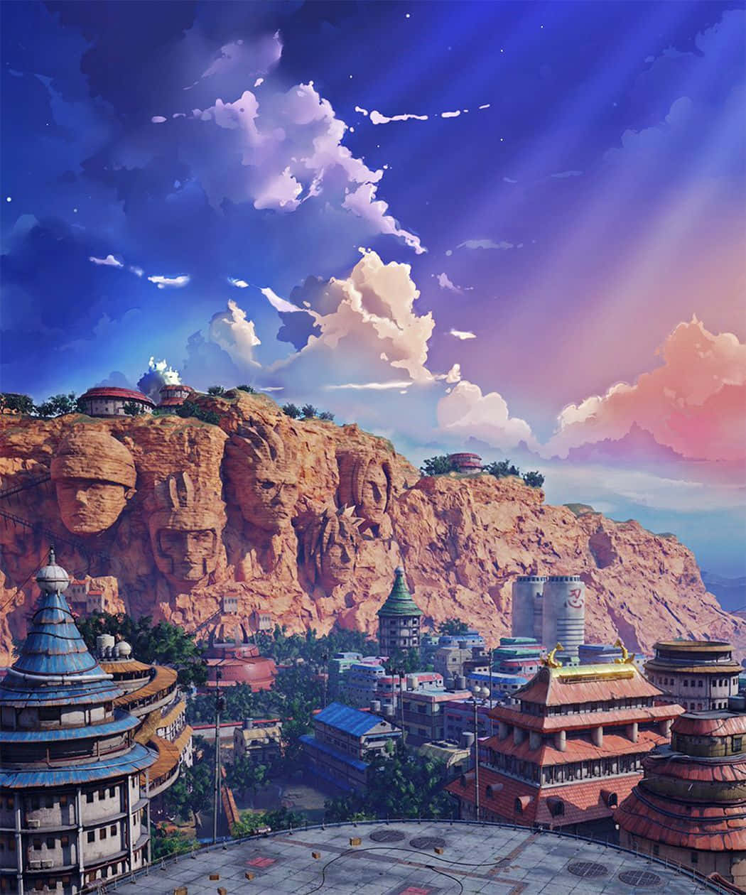 1050x1260 Konoha Village In The Morning Wallpaper
