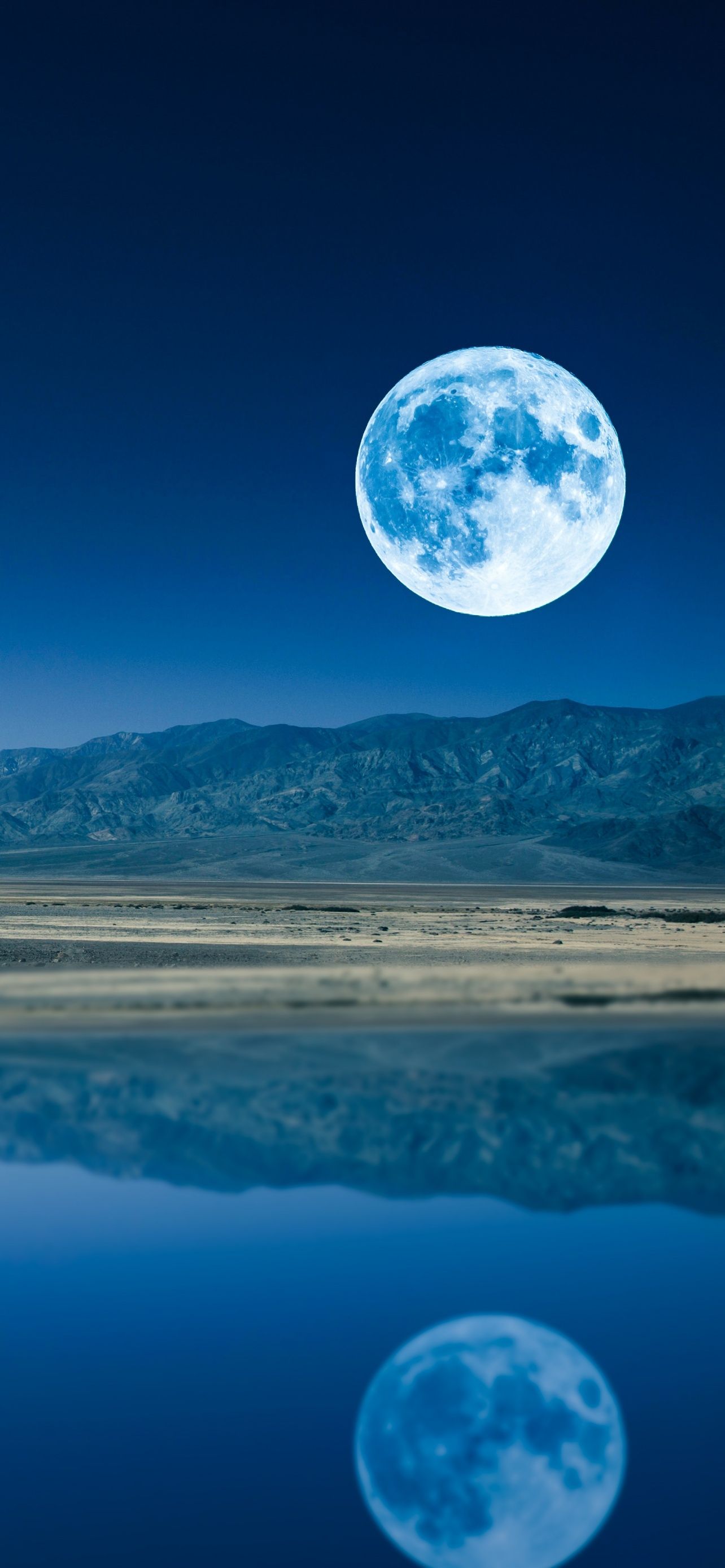1284x2778 Full moon Wallpaper 4K, Night time