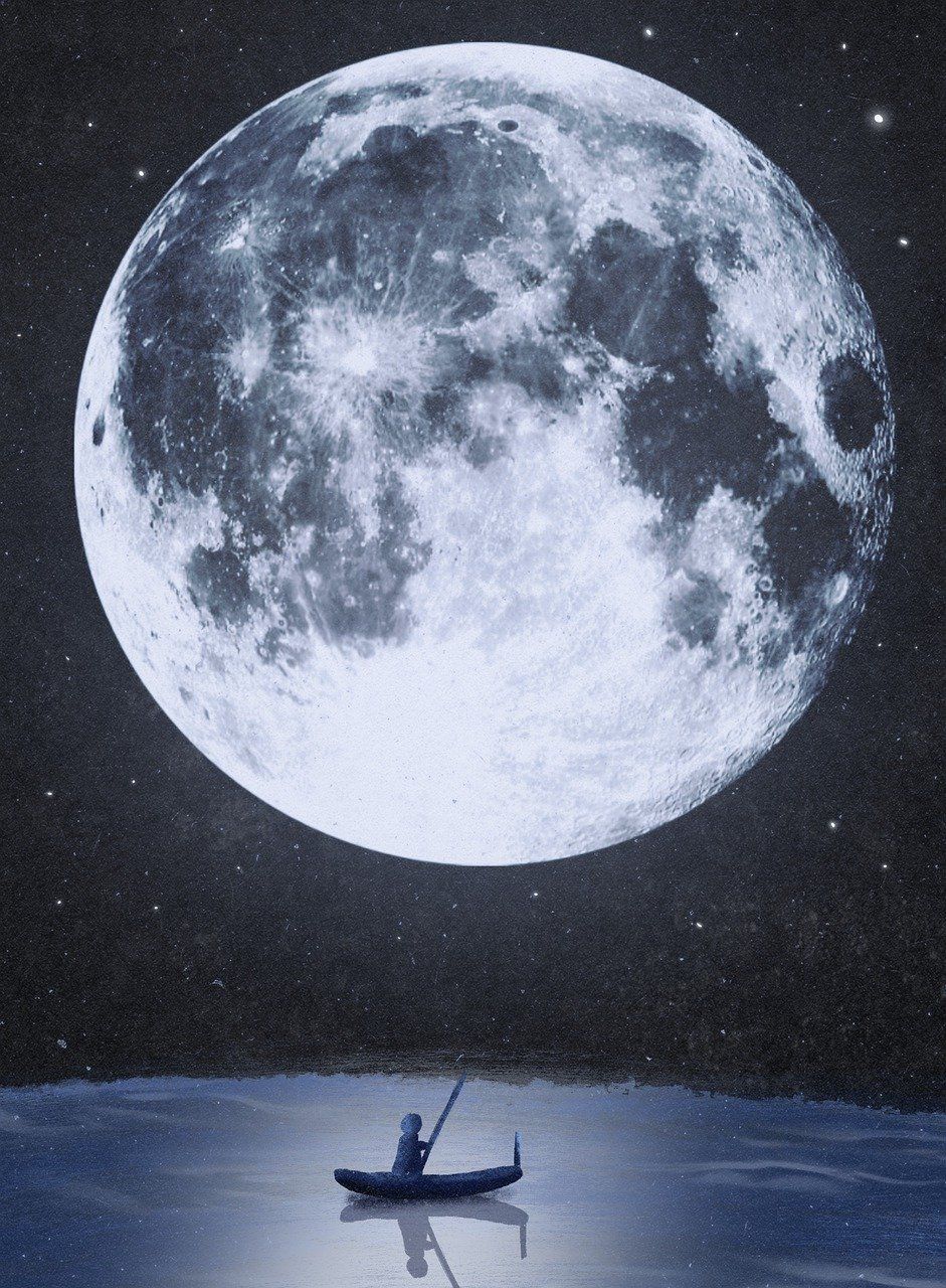 941x1280 Moon Water Reflection & Moon Image