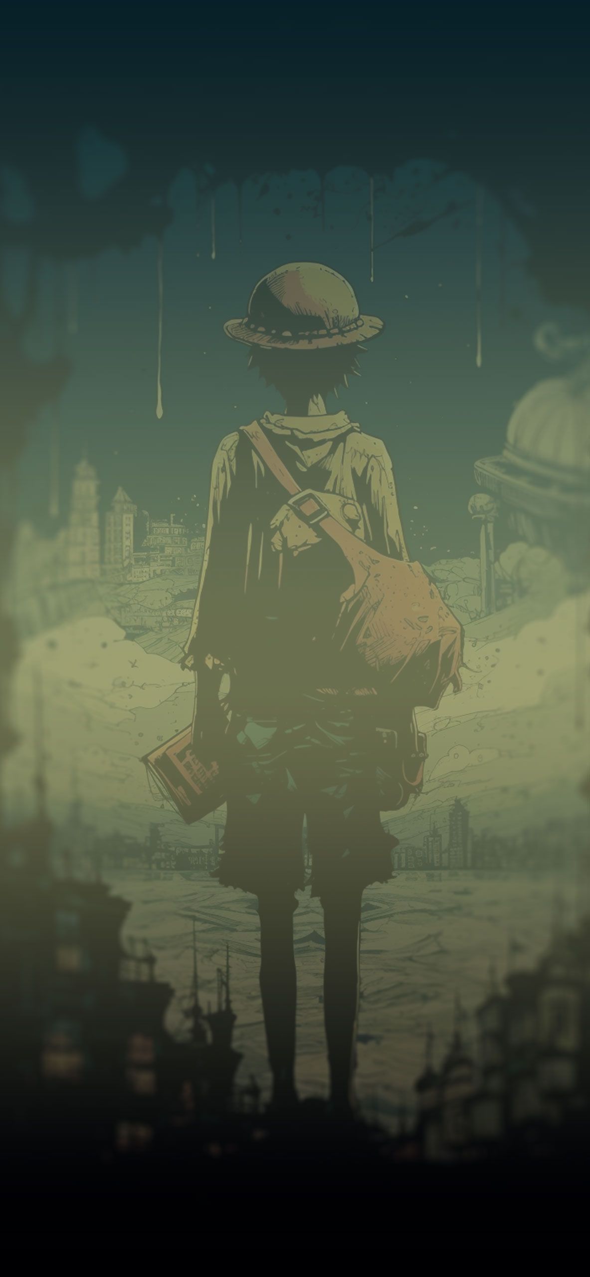 1183x2560 One Piece Luffy Art Wallpaper