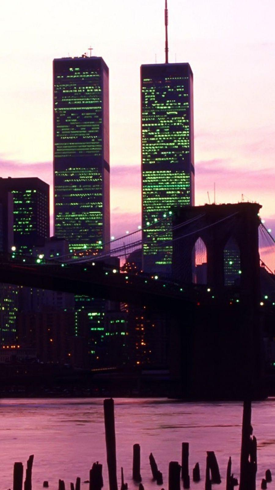 900x1600 New York's Twin Towers Mobile Wallpaper