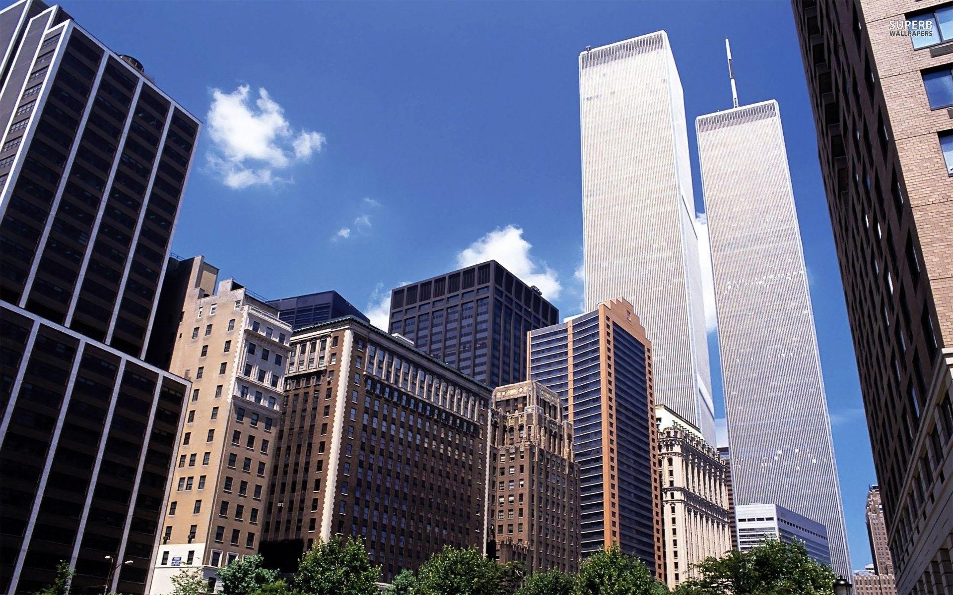 1920x1200 New York Twin Towers Wallpaper